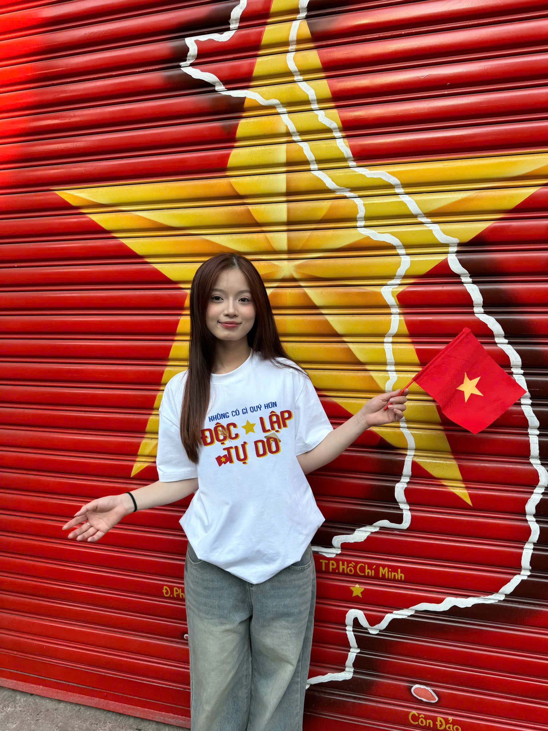 Áo thun Việt Nam tôi yêu form rộng 2211 Miucho cổ tròn vải cotton 4c 220gsm thoáng mát in mix_thumbnail_5