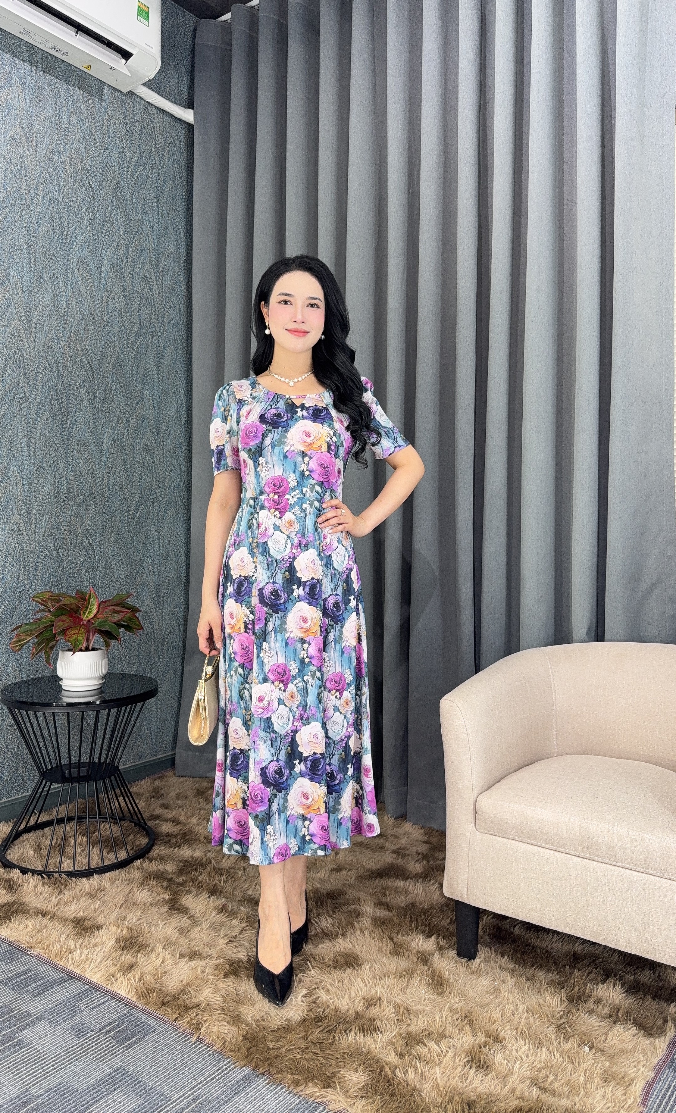 Đầm xòe - Y1928 - Thương hiệu Zonbig_thumbnail_1