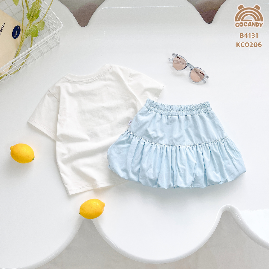 Bộ cộc XANH TRẮNG họa tiết nơ + chân váy bí_thumbnail_2