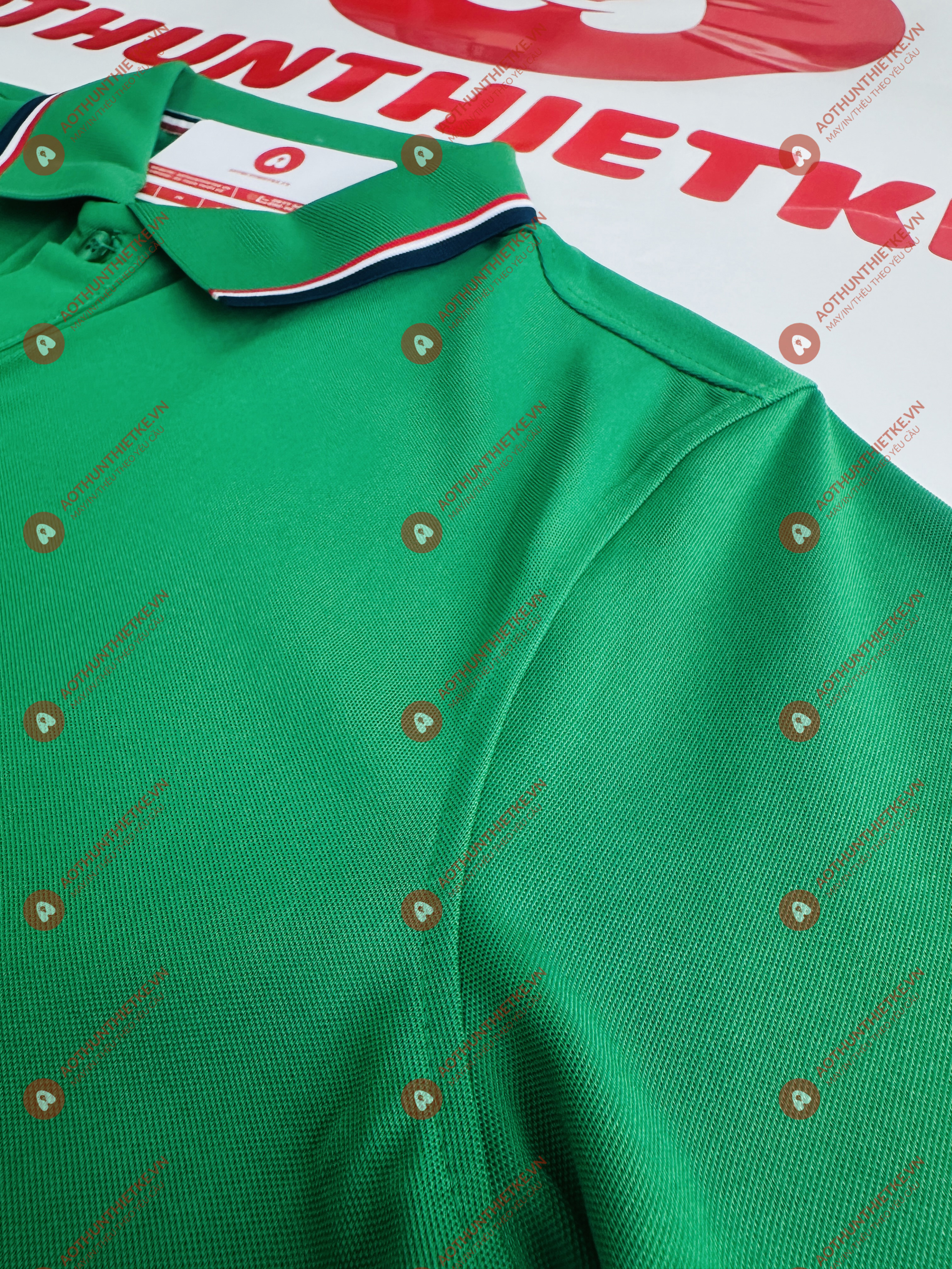 Áo Đồng Phục Polo 3 Sọc Xanh Két_thumbnail_1