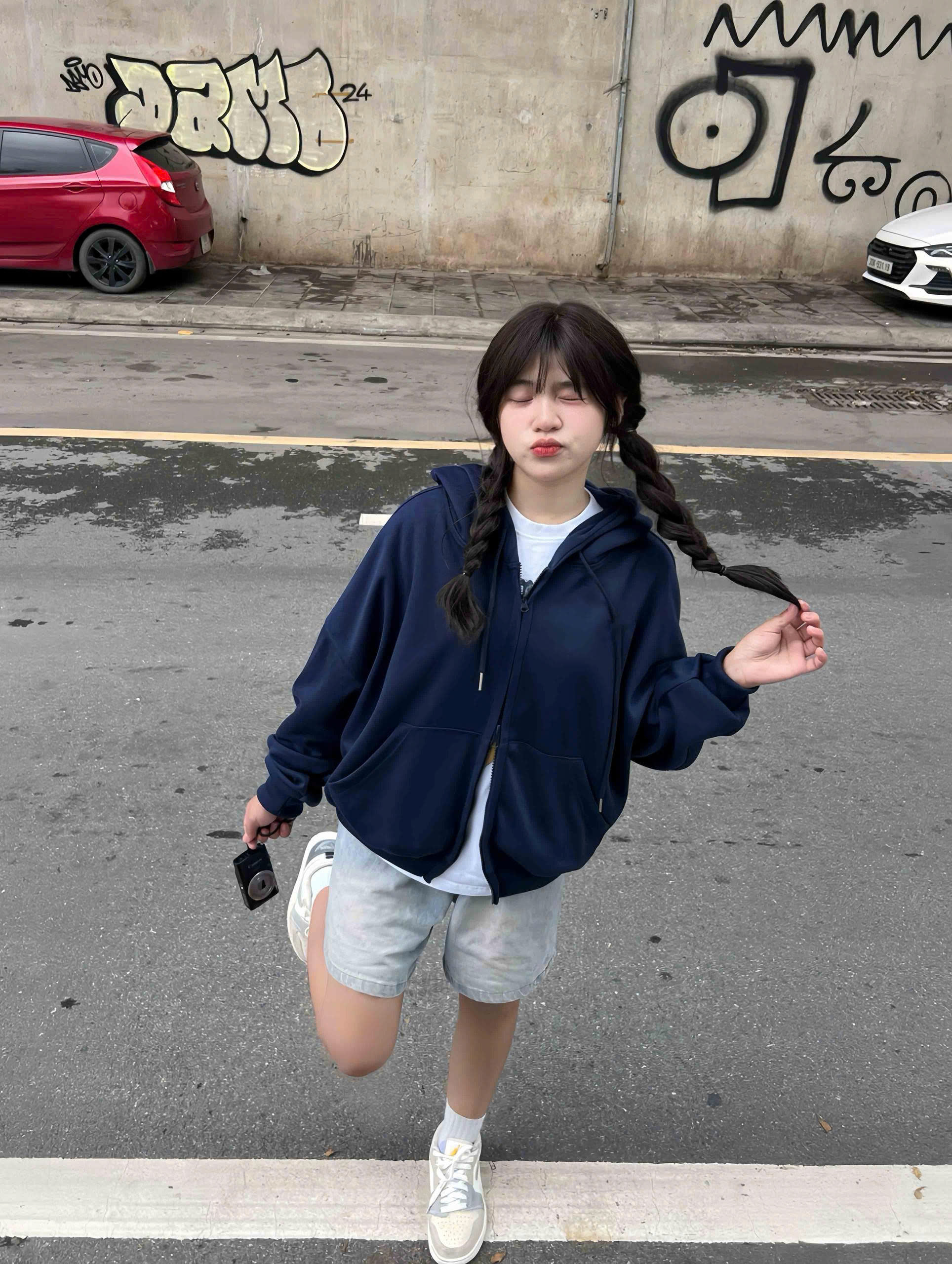 Áo hoodie zip unisex form boxy HXT02 Miucho chất vải nỉ 2 da dày dặn thoáng mát khóa kéo_thumbnail_2