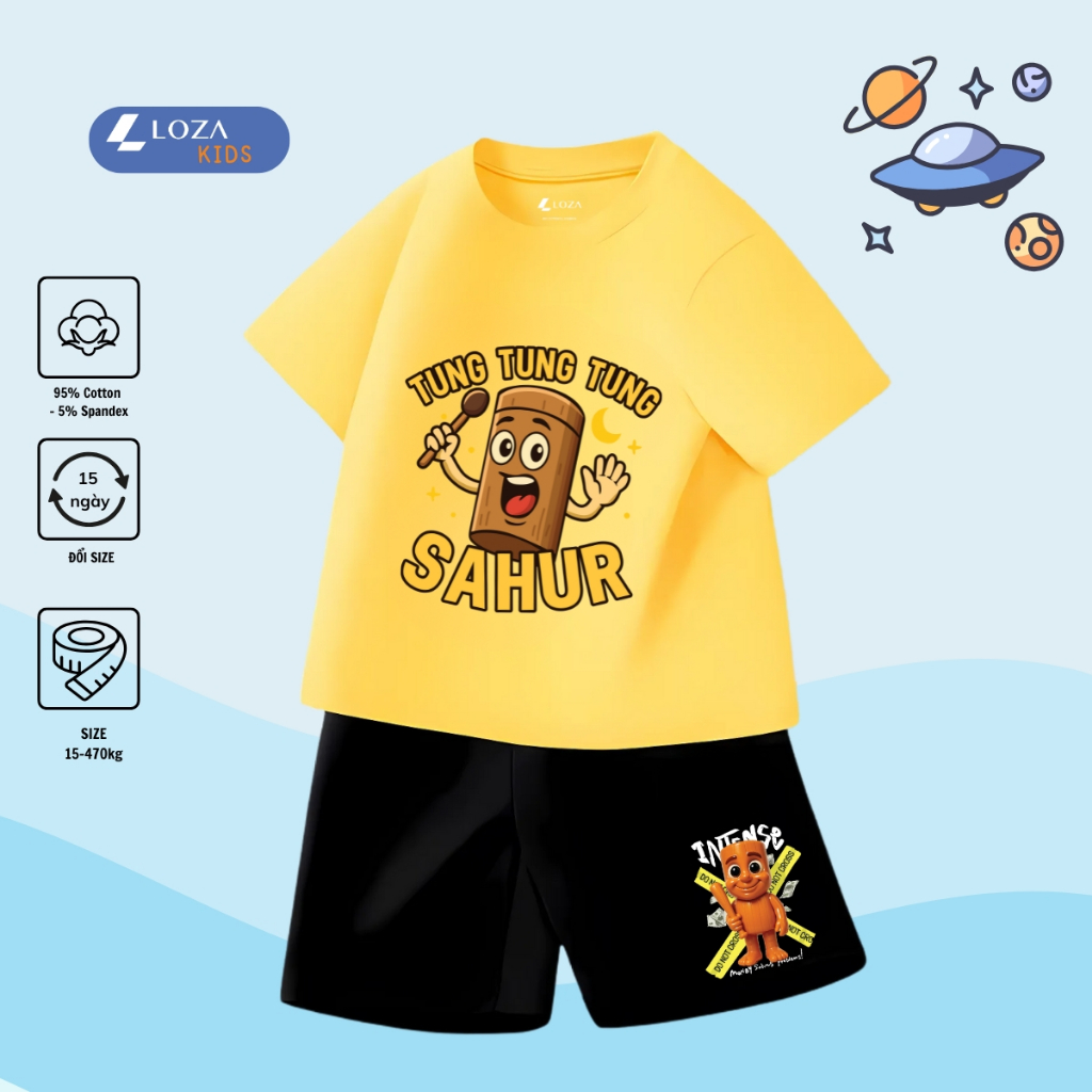 Bộ đồ bé trai in hình 'Tung tung tung sahur' - Loza Kids SB413_thumbnail_0