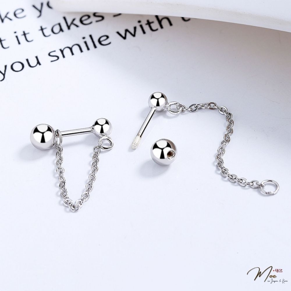 K227 - Khuyên tai dải bi ren cá tính