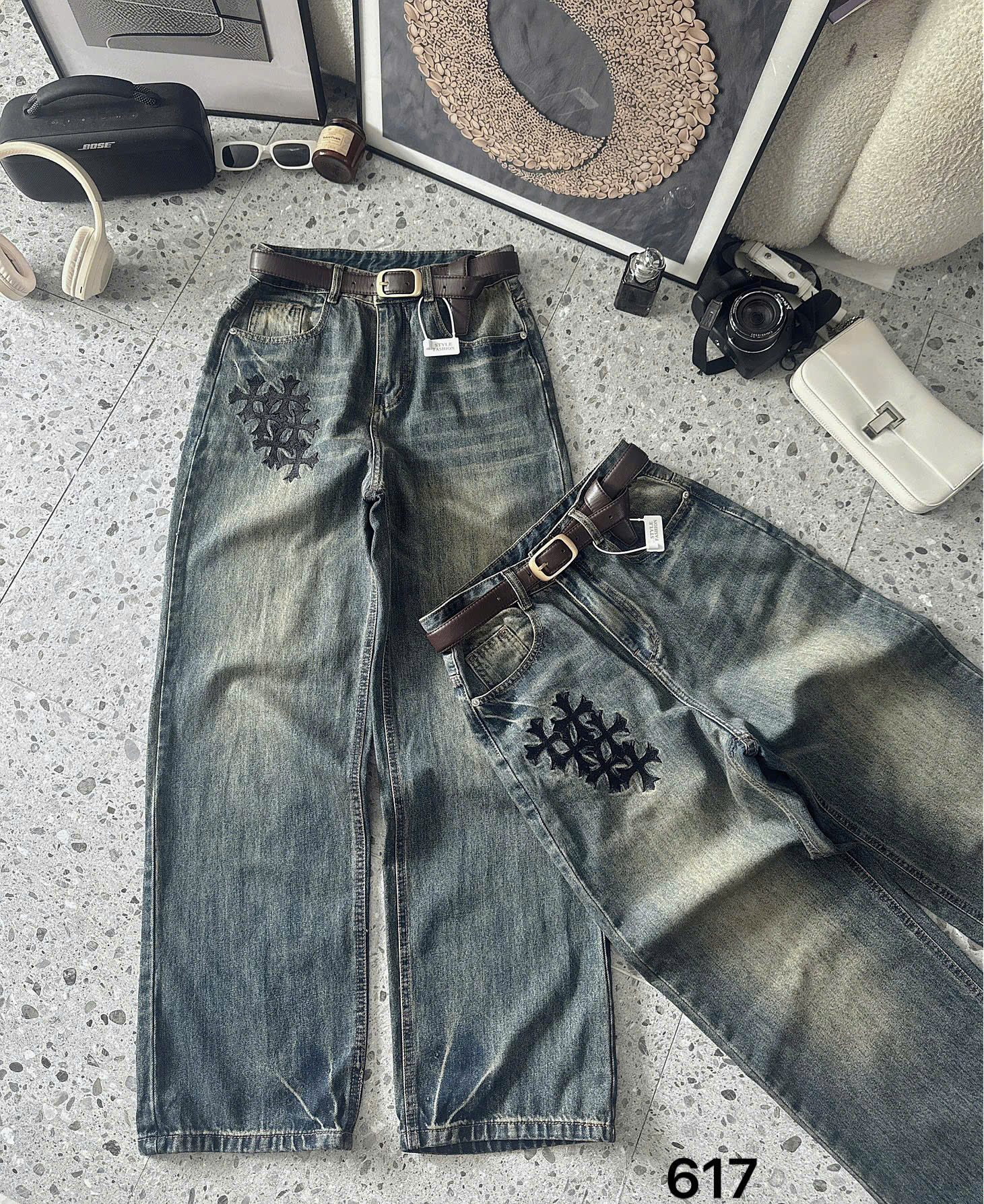 BIGSIZE NỮ - Quần jean suông thêu T-QJ617_thumbnail_4