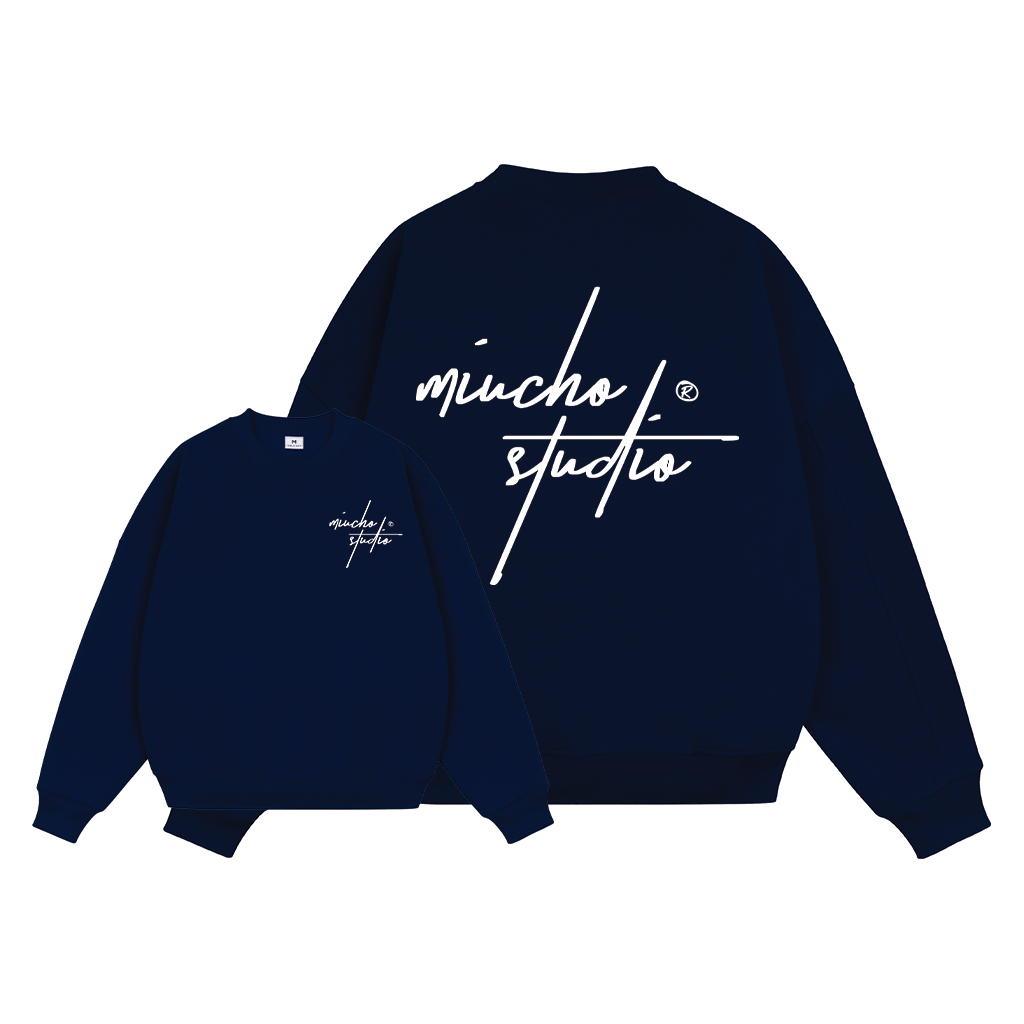 Áo sweater nam form boxy 1903 Miucho cổ tròn vải nỉ bông 350 GSM dày dặn in mix_thumbnail_8
