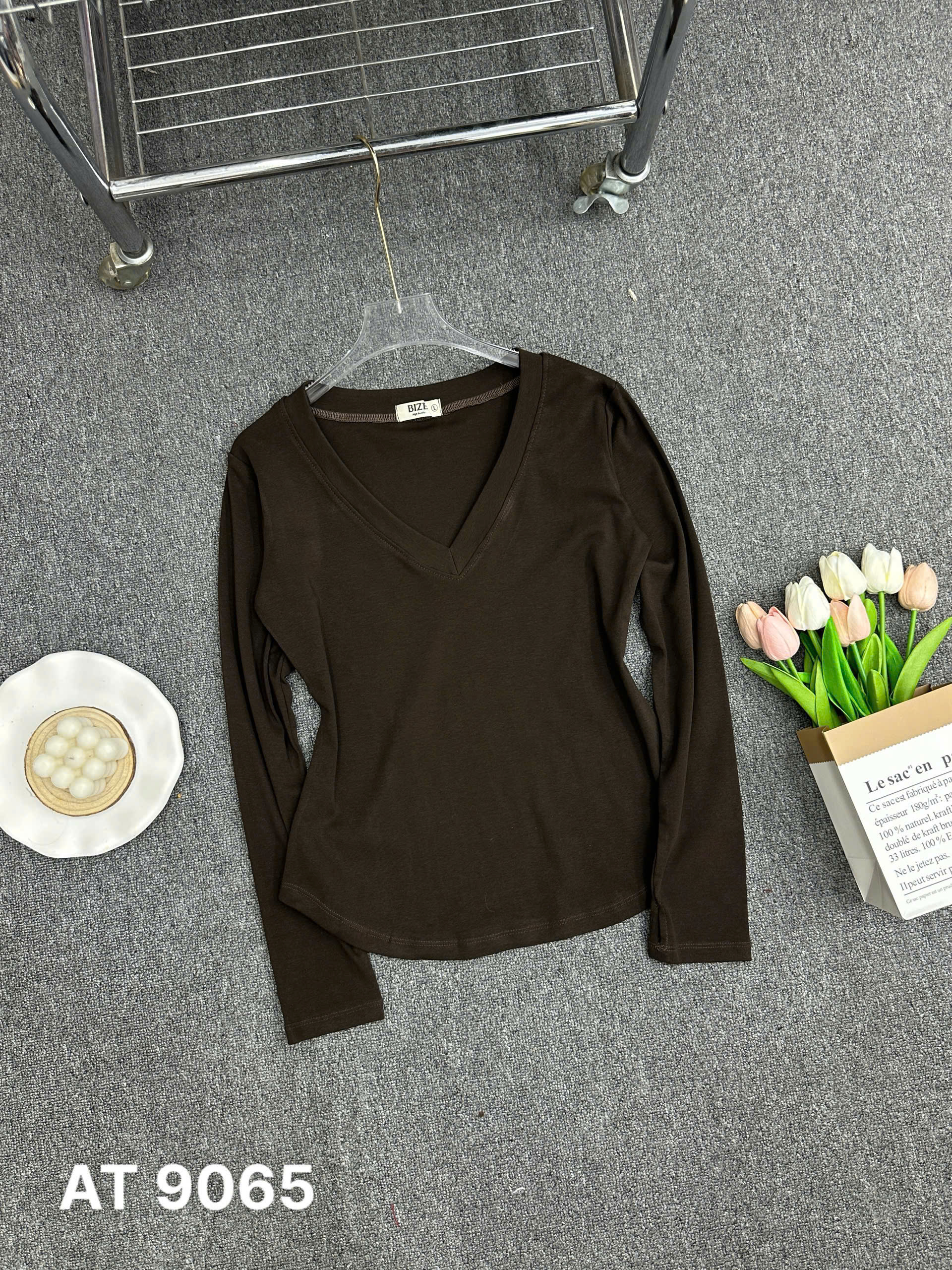 BIGSIZE - Áo thun tay dài cổ tim T- AT9065_thumbnail_15