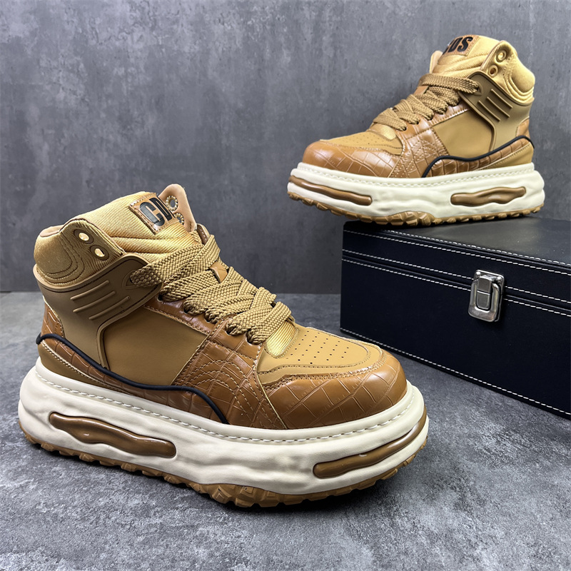 GA384 – Giày nam cao cổ da trơn đế mềm phong cách Hàn Quốc mùa đông_thumbnail_5