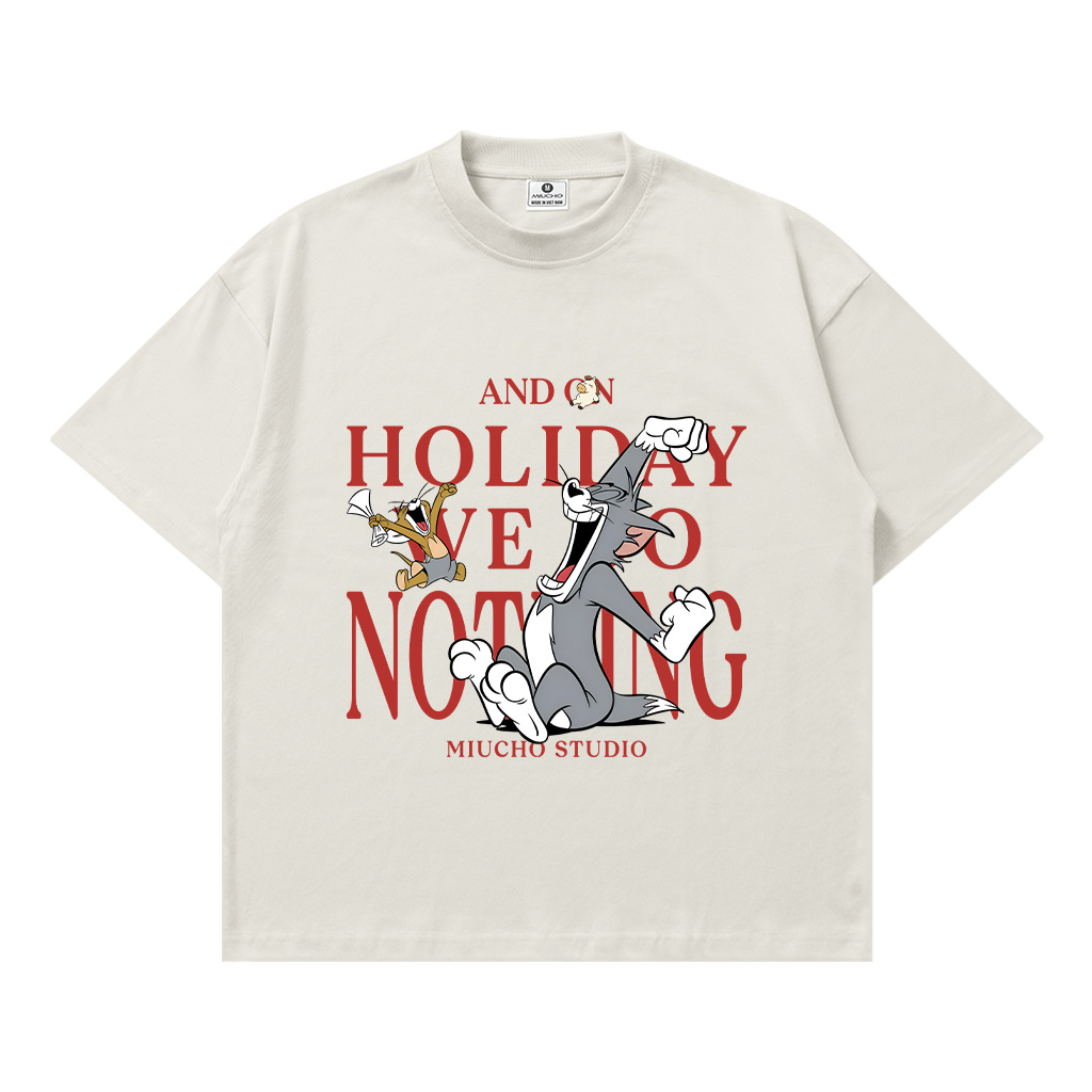 Áo thun Tết form boxy nam nữ Miucho vải mềm mại thấm hút tốt y2k Tom & Jerry 2951_thumbnail_9