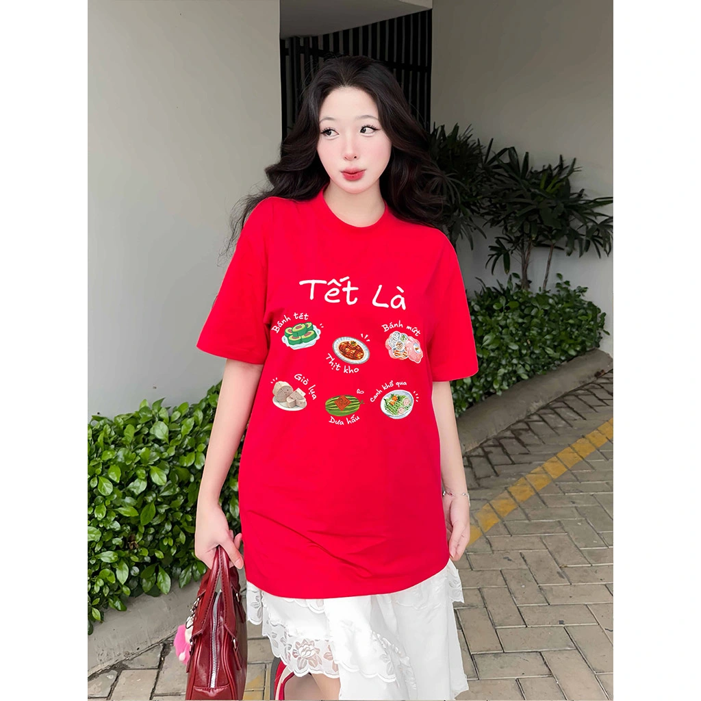 Áo thun nam nữ form rộng Du Xuân Bính Ngọ Miucho vải thoáng mát in mix sắc nét 2936_thumbnail_8