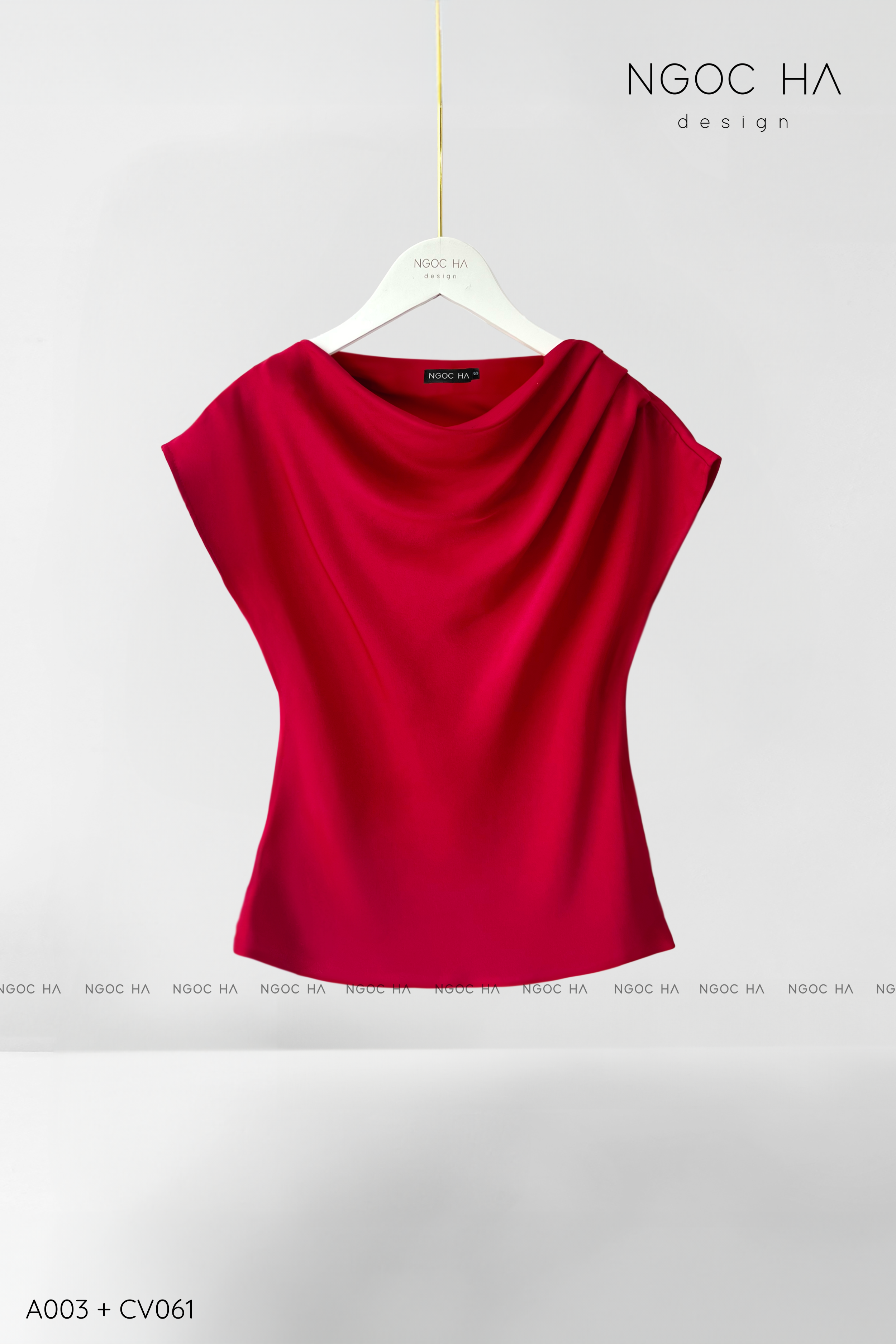 Mely Top_ Áo Lụa Cổ Đổ Rớt Vai A003_thumbnail_3