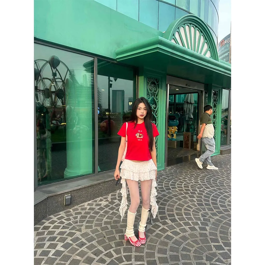 Áo baby tee nữ Miucho vải cotton thoáng mát tôn dáng tay ngắn cổ tròn Tết in mix 2949_thumbnail_6