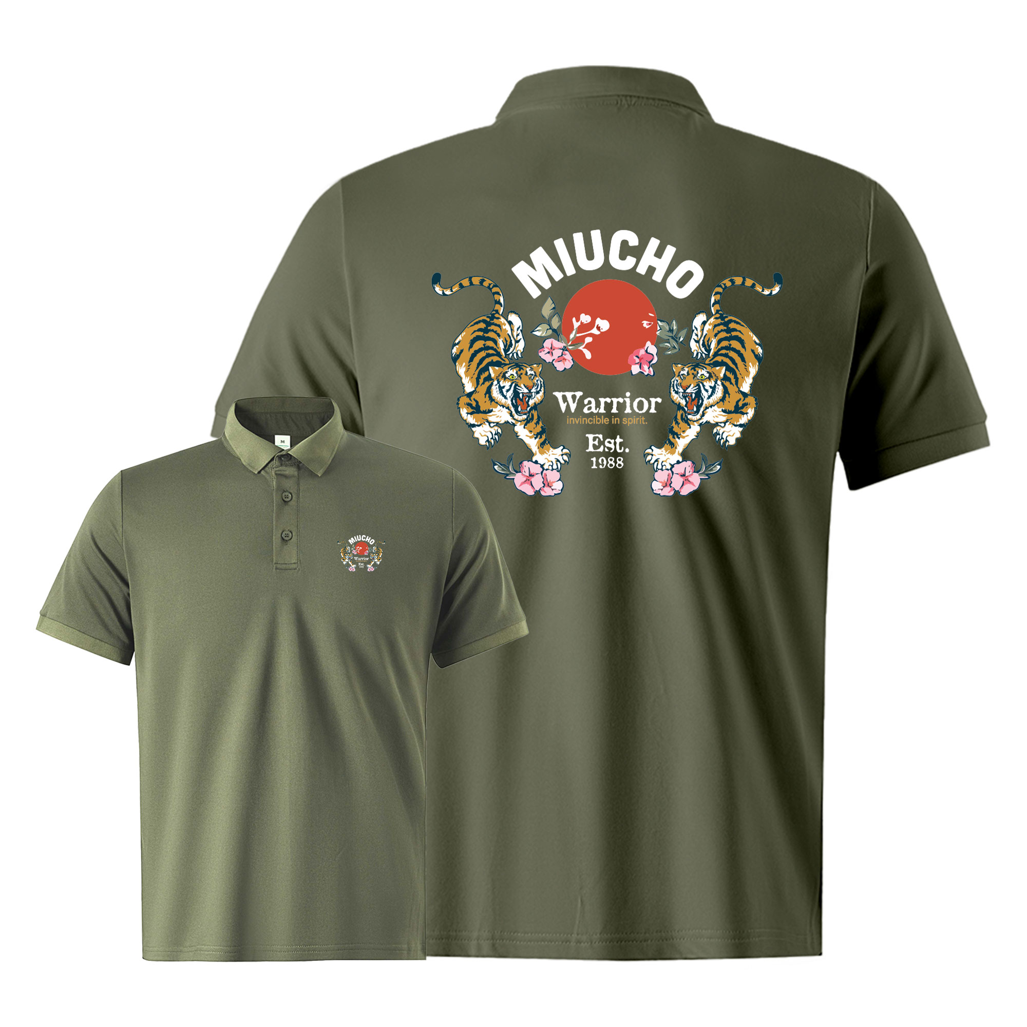 Áo polo nam form vừa 1910 Miucho Iconic vải cá sấu đứng form thoáng mát in mix_thumbnail_10