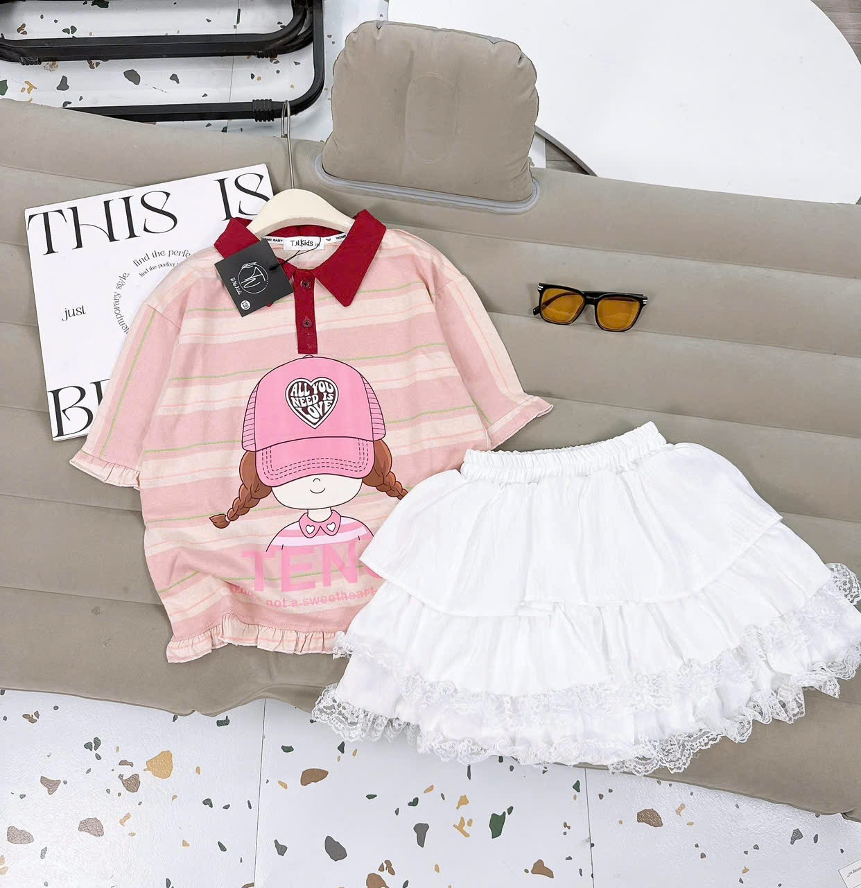 [X97] Set Mũ lưỡi trai Cv White