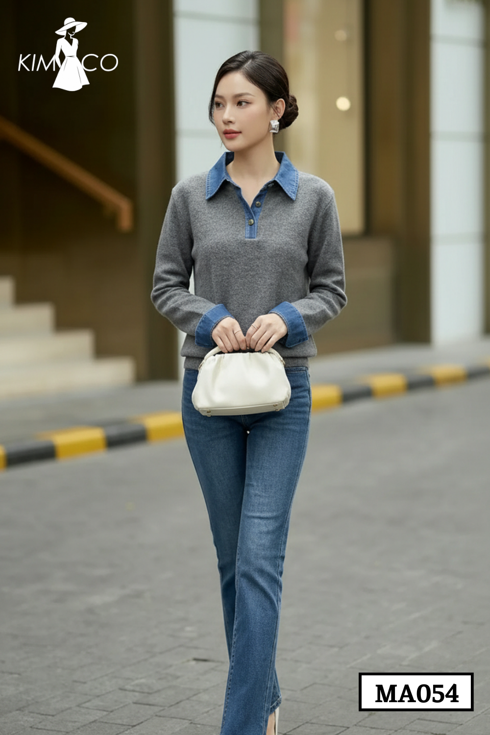 Áo Len Cổ Denim Thanh Lịch - MA054_thumbnail_2