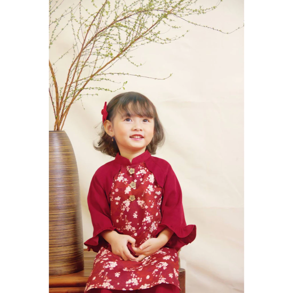 Bộ áo dài hoa ĐỎ bé gái_thumbnail_5