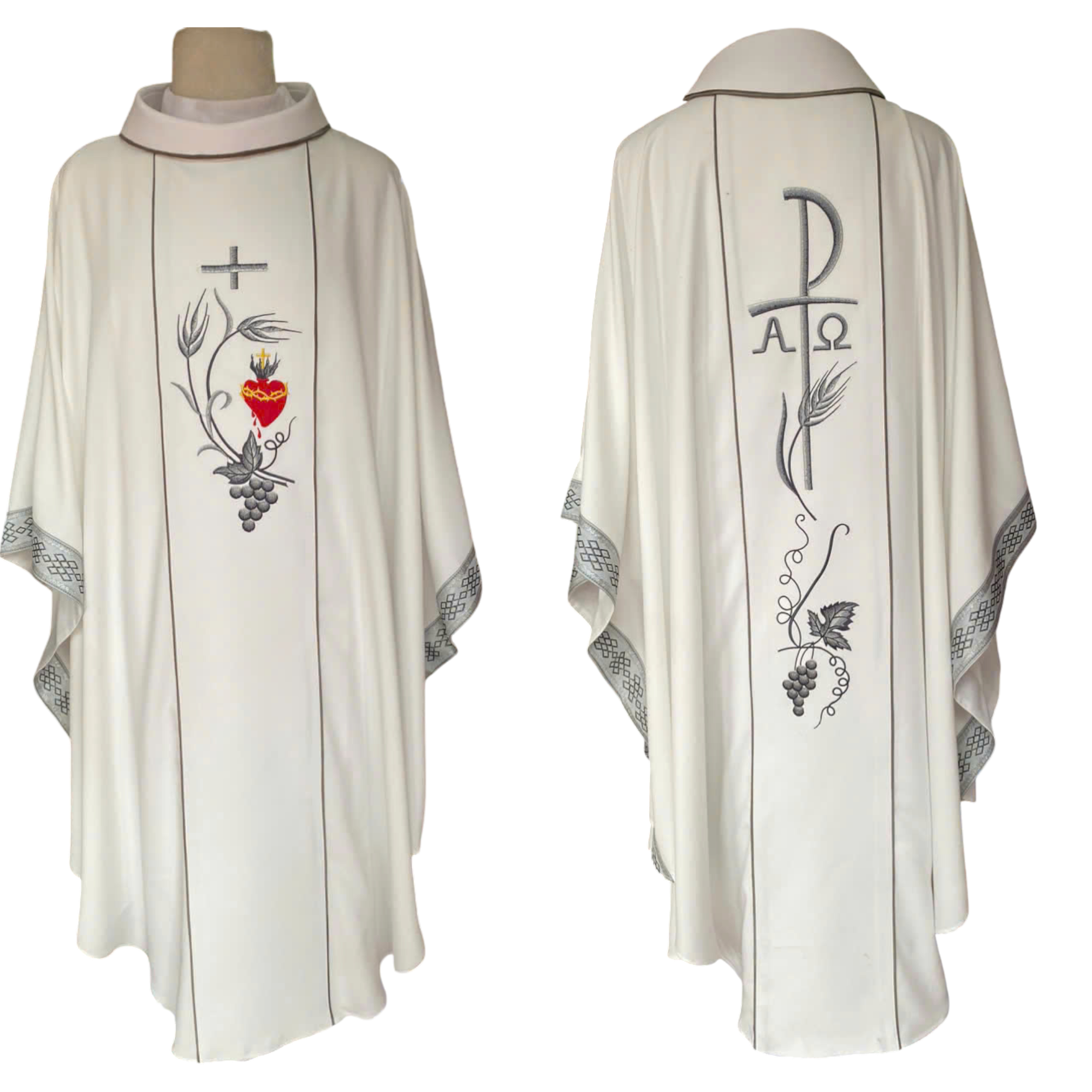 Áo lễ linh mục màu trắng- Phẩm phục Phụng Vụ - quà tặng  linh mục, cha xứ