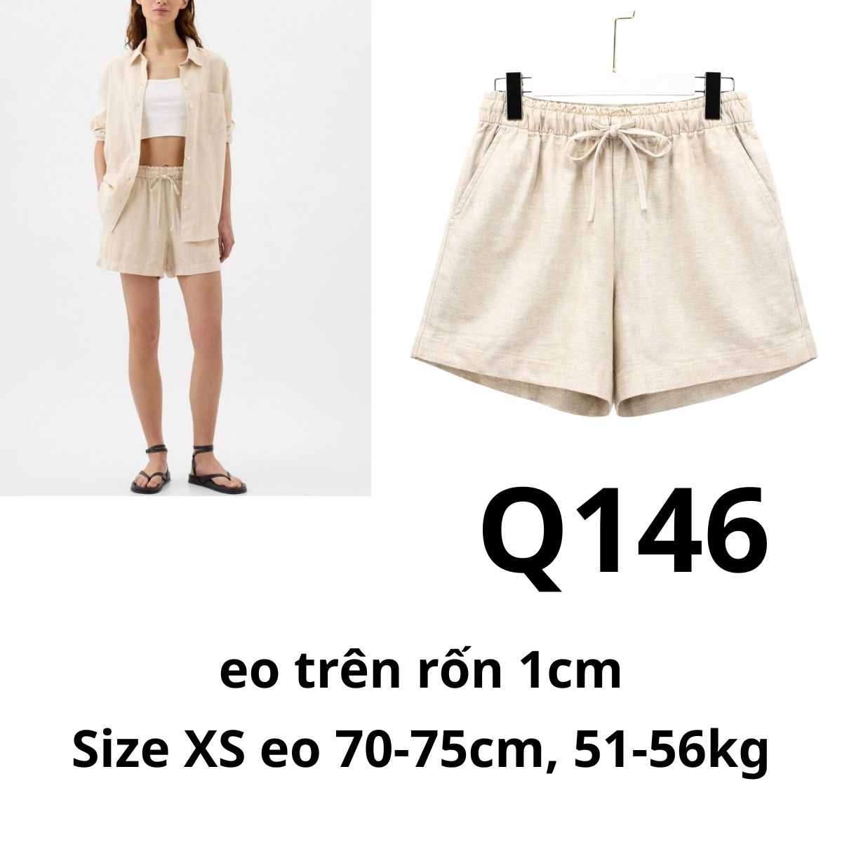 Q146- QUẦN SHORT LINEN