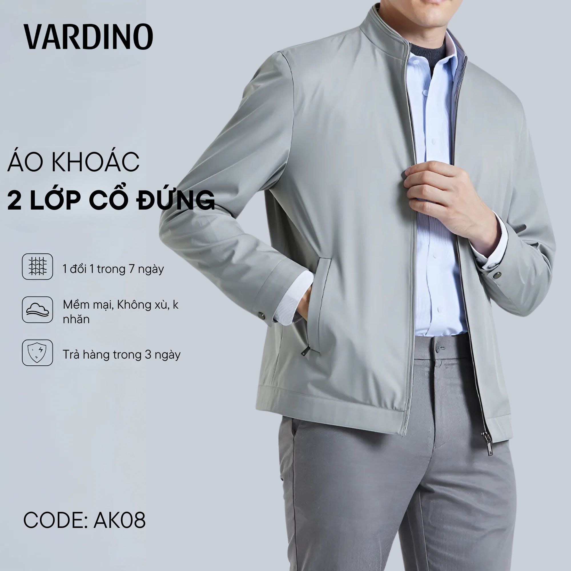Áo khoác nam công sở Vardino AK08