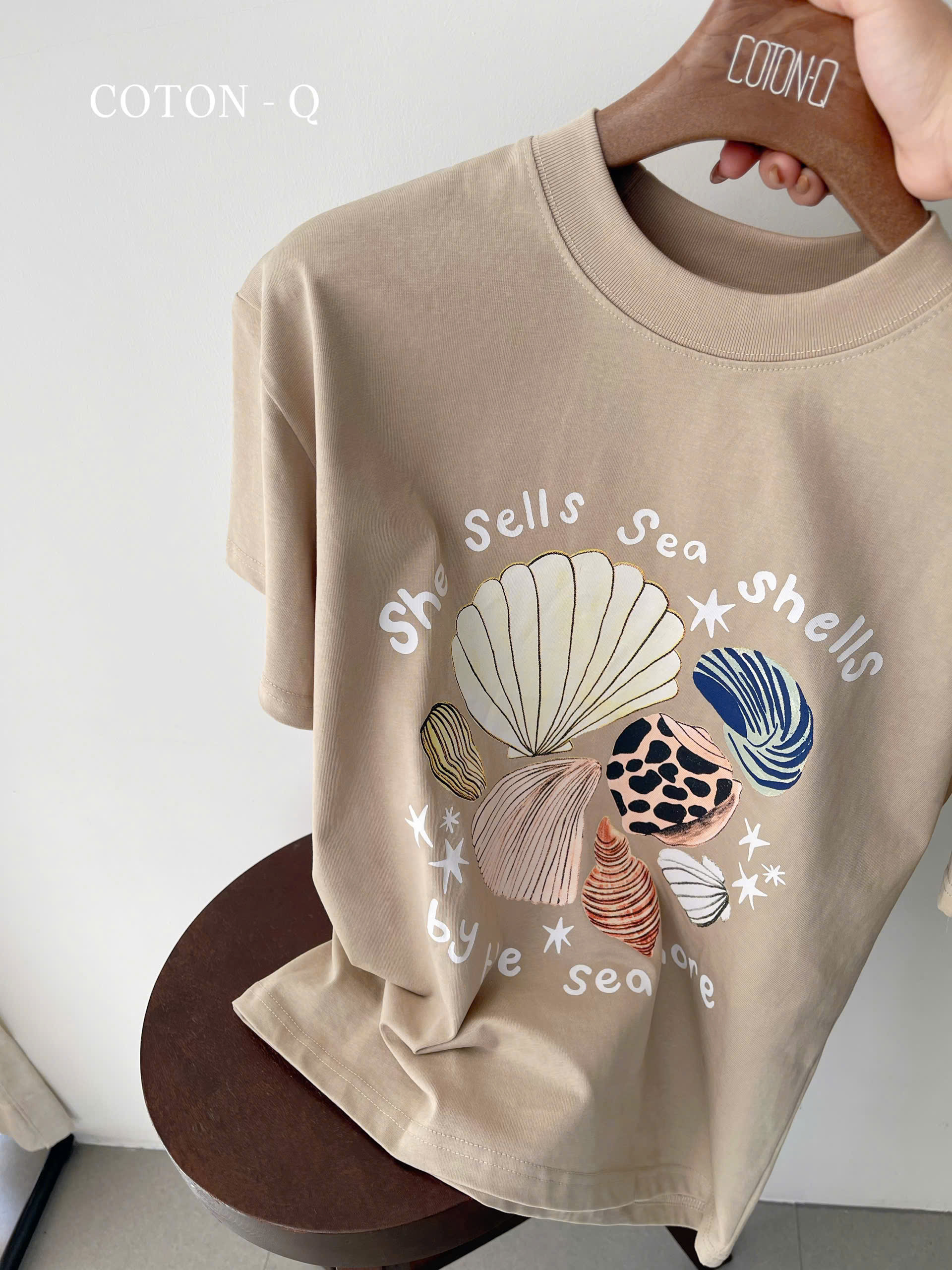 HA765 - Áo thun in sò Cotton Q