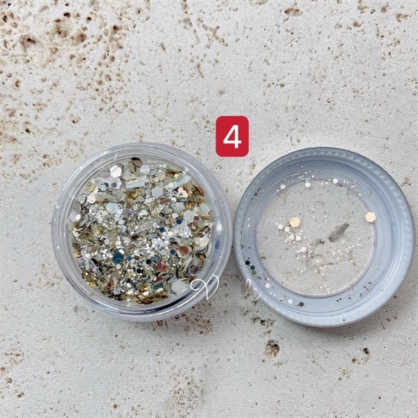 Nhũ kim tuyến - vảy cá - mix xà cừ - mã 004