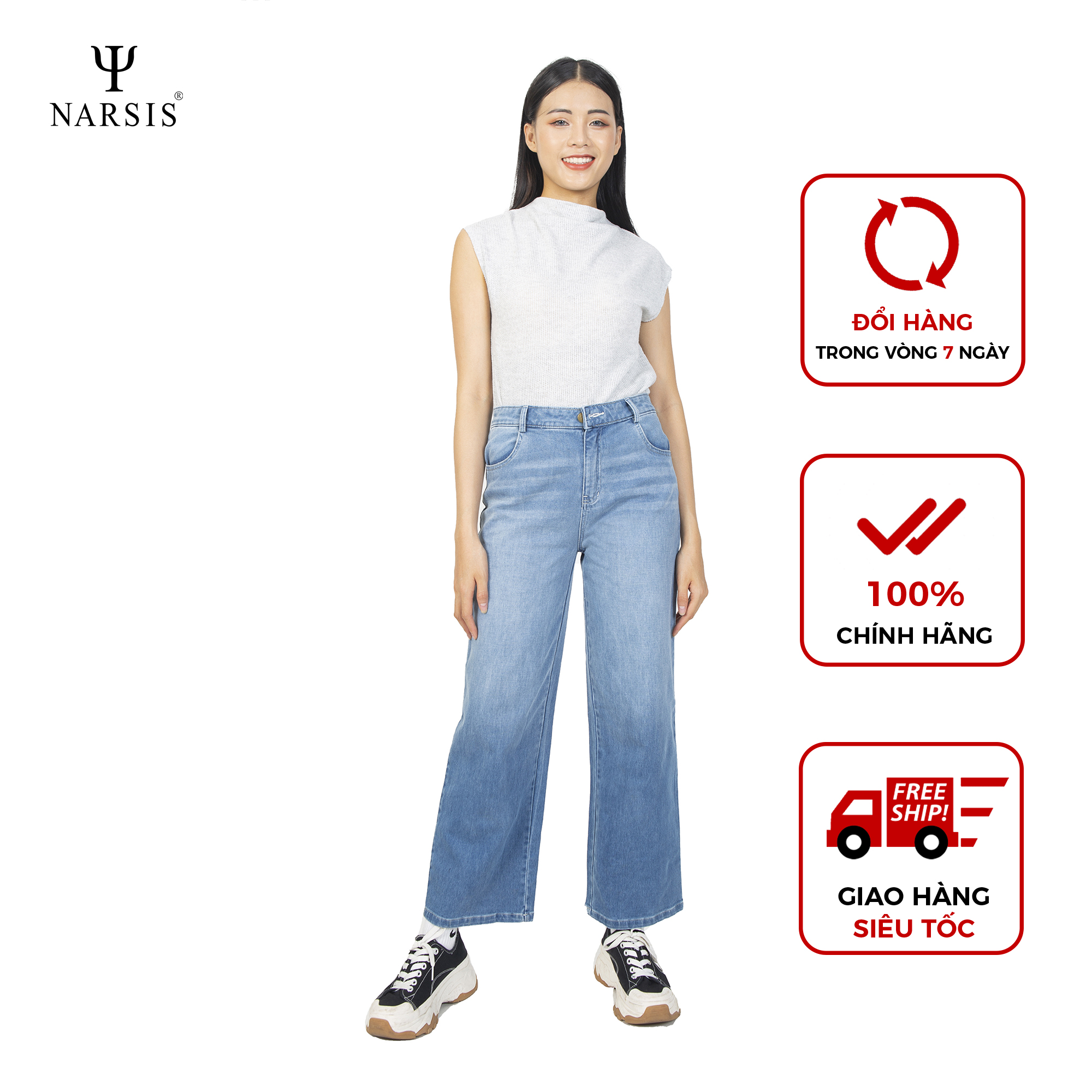 QUẦN NỮ P9029 NARSIS CHẤT LIỆU JEAN BỀN BỈ, CÁ TÍNH, TRẺ TRUNG, THỜI TRANG, TRẺ TRUNG, THỜI TRANG