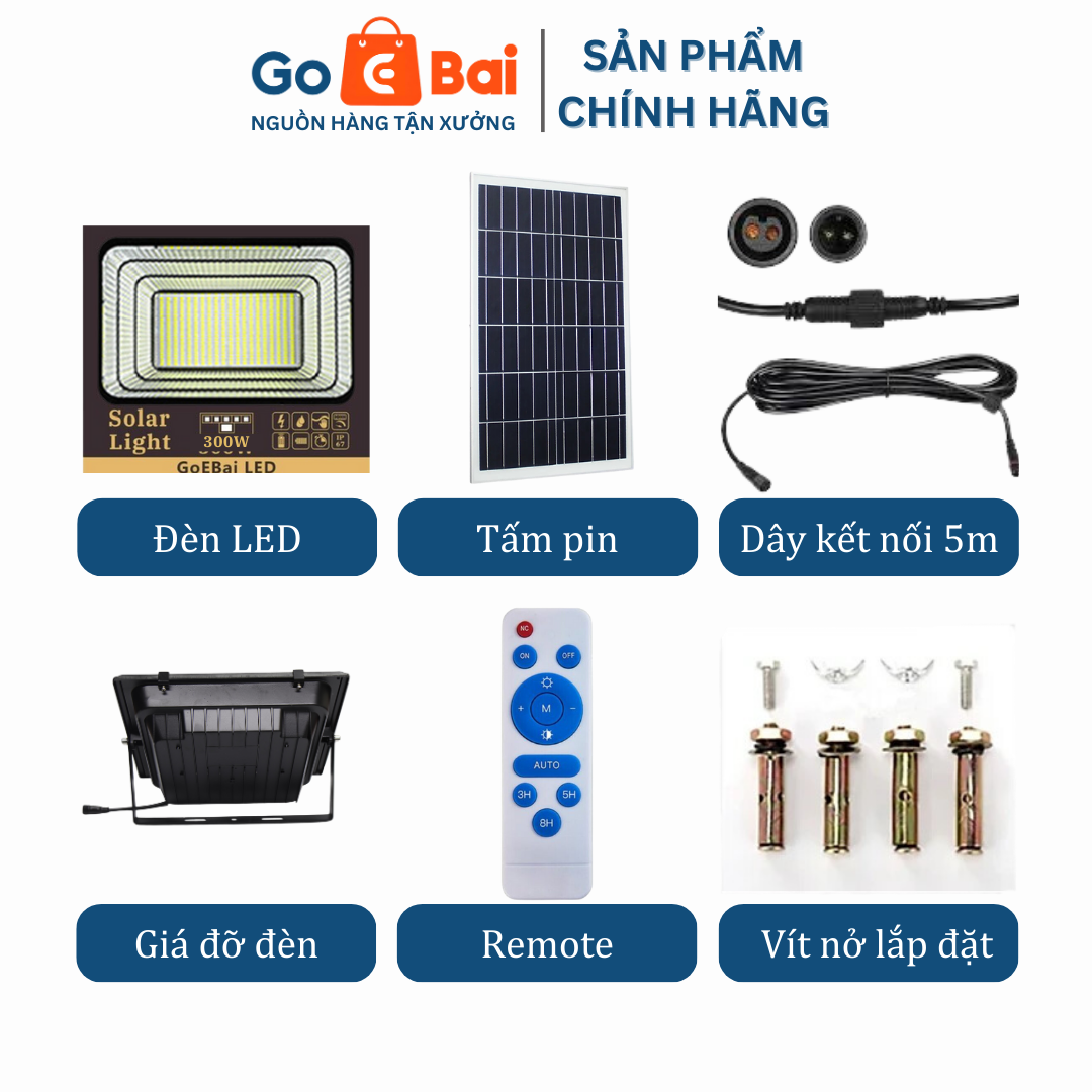 Đèn Pha Năng Lượng Mặt Trời 300W - Goebai LED_thumbnail_3