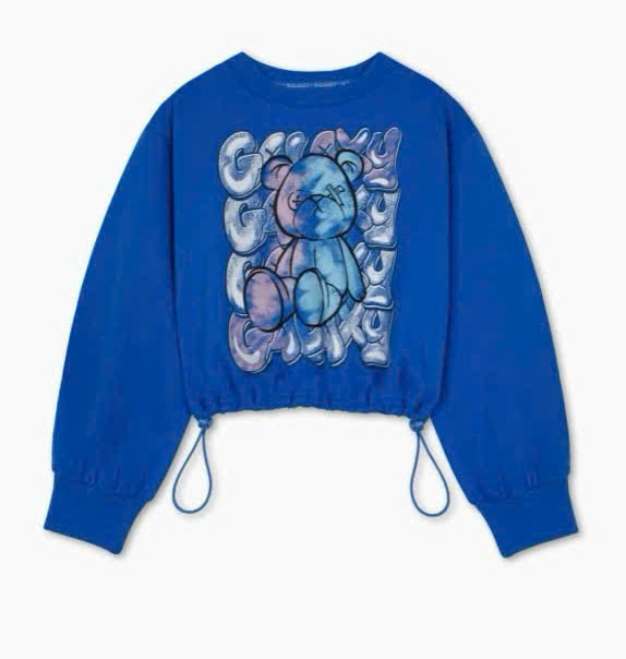 Áo tay dài rút dây xịn bé gái ( VÀNG )_thumbnail_2