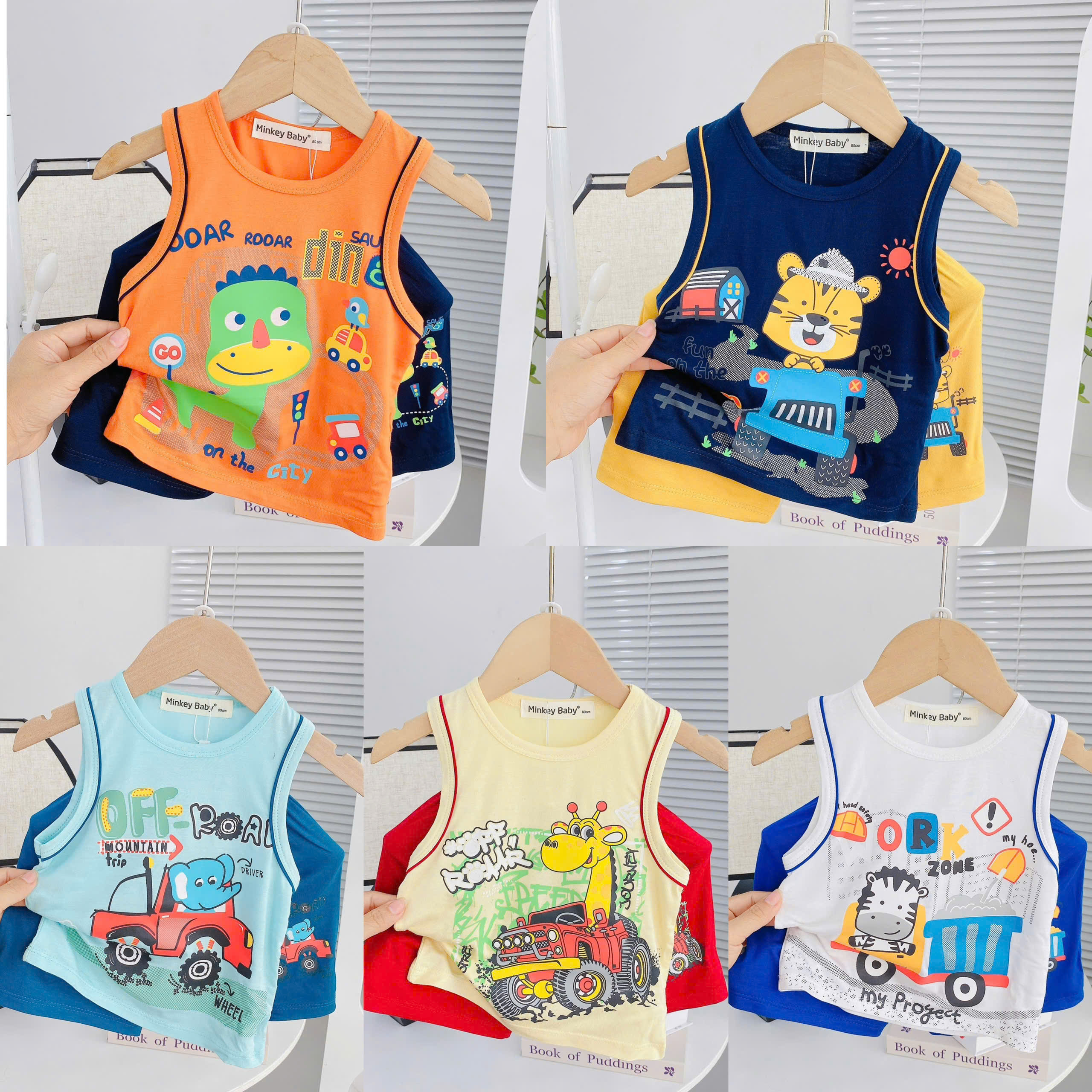 N60 BỘ BA LỖ MINKEY ĐỘNG VẬT- A003.132