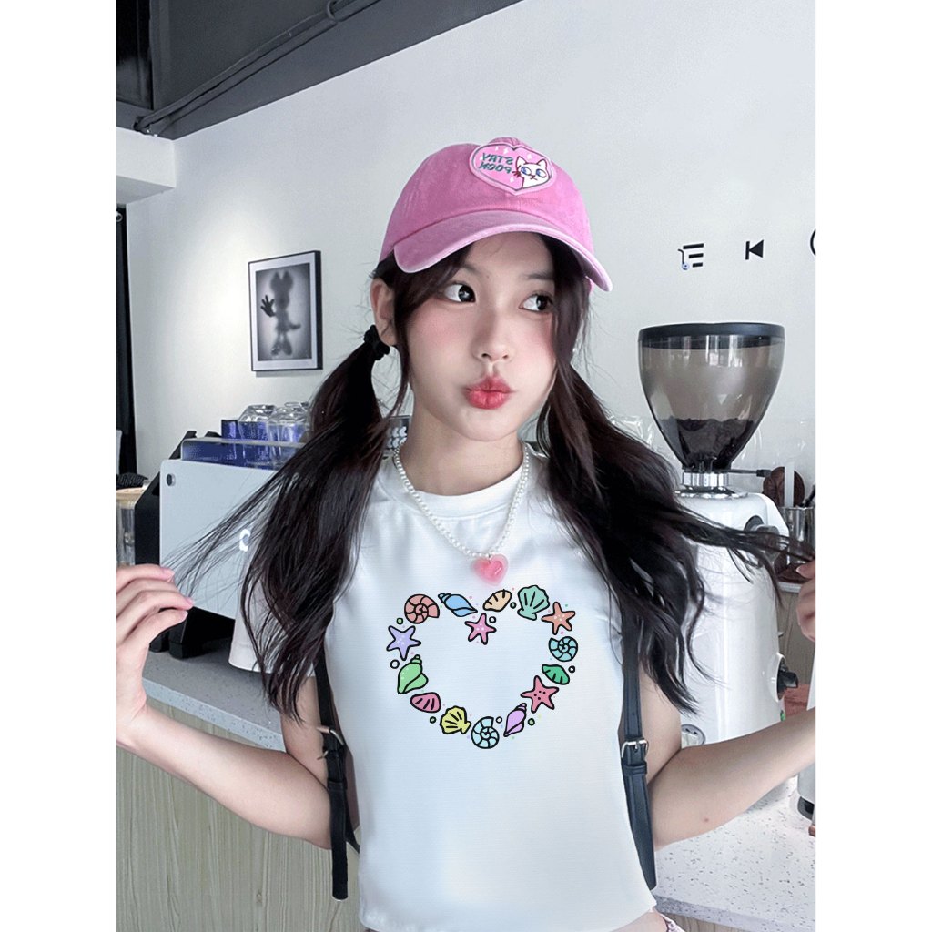 Áo thun baby tee mùa hè in trái tim xinh xắn ABD1024 Miucho tay ngắn Cổ tròn hotrend in artwork_thumbnail_2