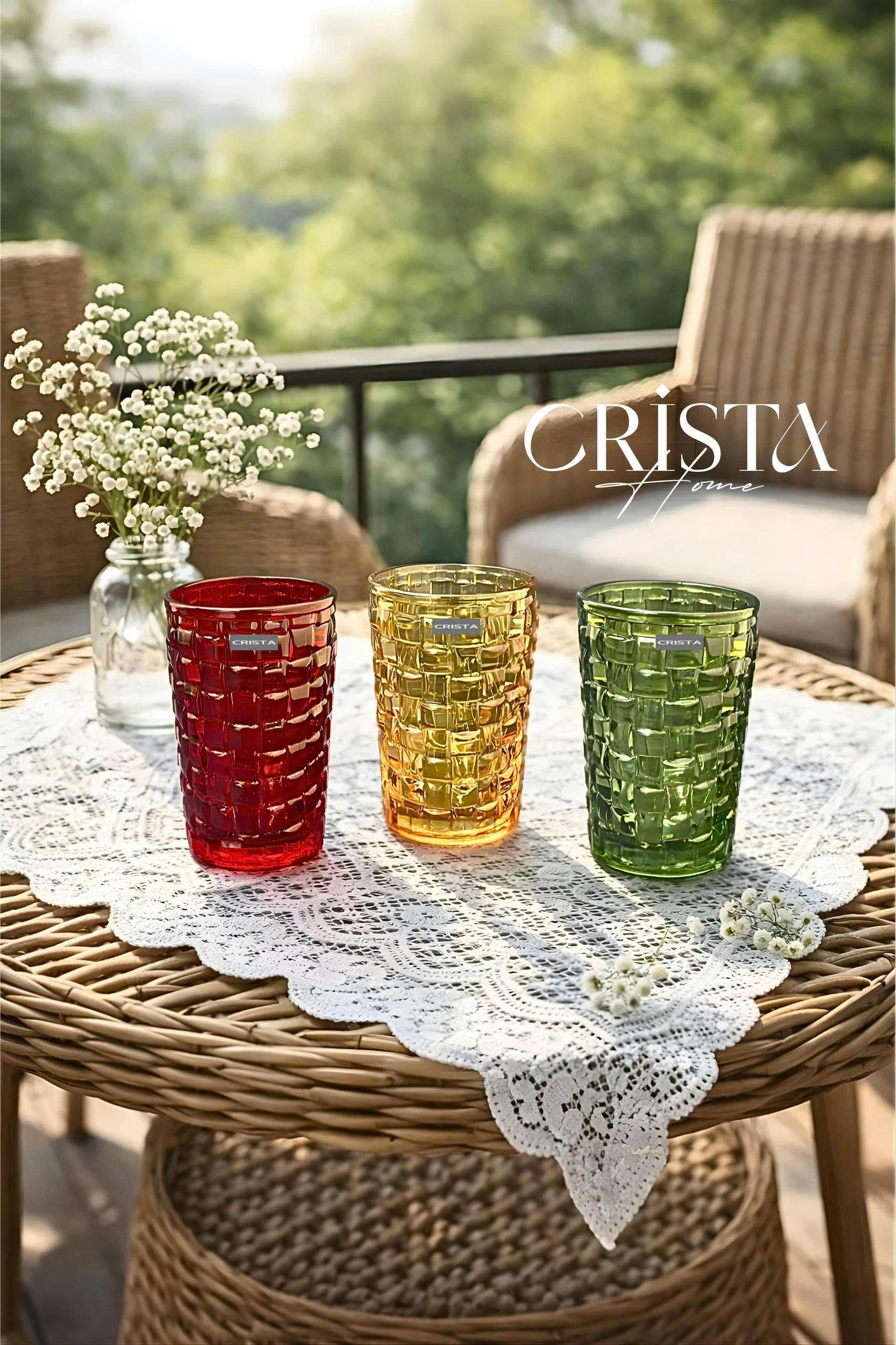 Bộ 6 cốc thủy tinh CRISTA HOME vân Caro to 350 ml_thumbnail_51