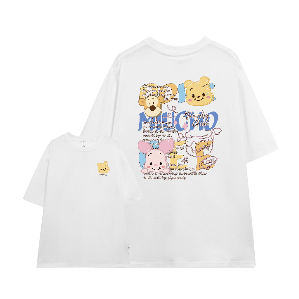 Áo thun unisex form rộng AT375 Miucho basic tee tay lỡ dành cho nam nữ in graphic