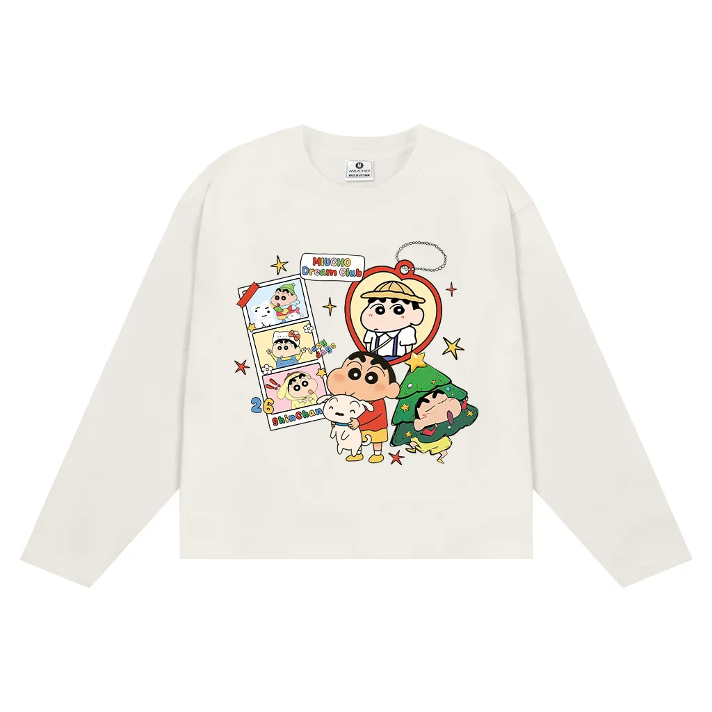 Áo thun boxy tay dài Miucho vải cotton co giãn 2 chiều thoáng mát hình Cu Shin đáng yêu in mix 2770_thumbnail_11