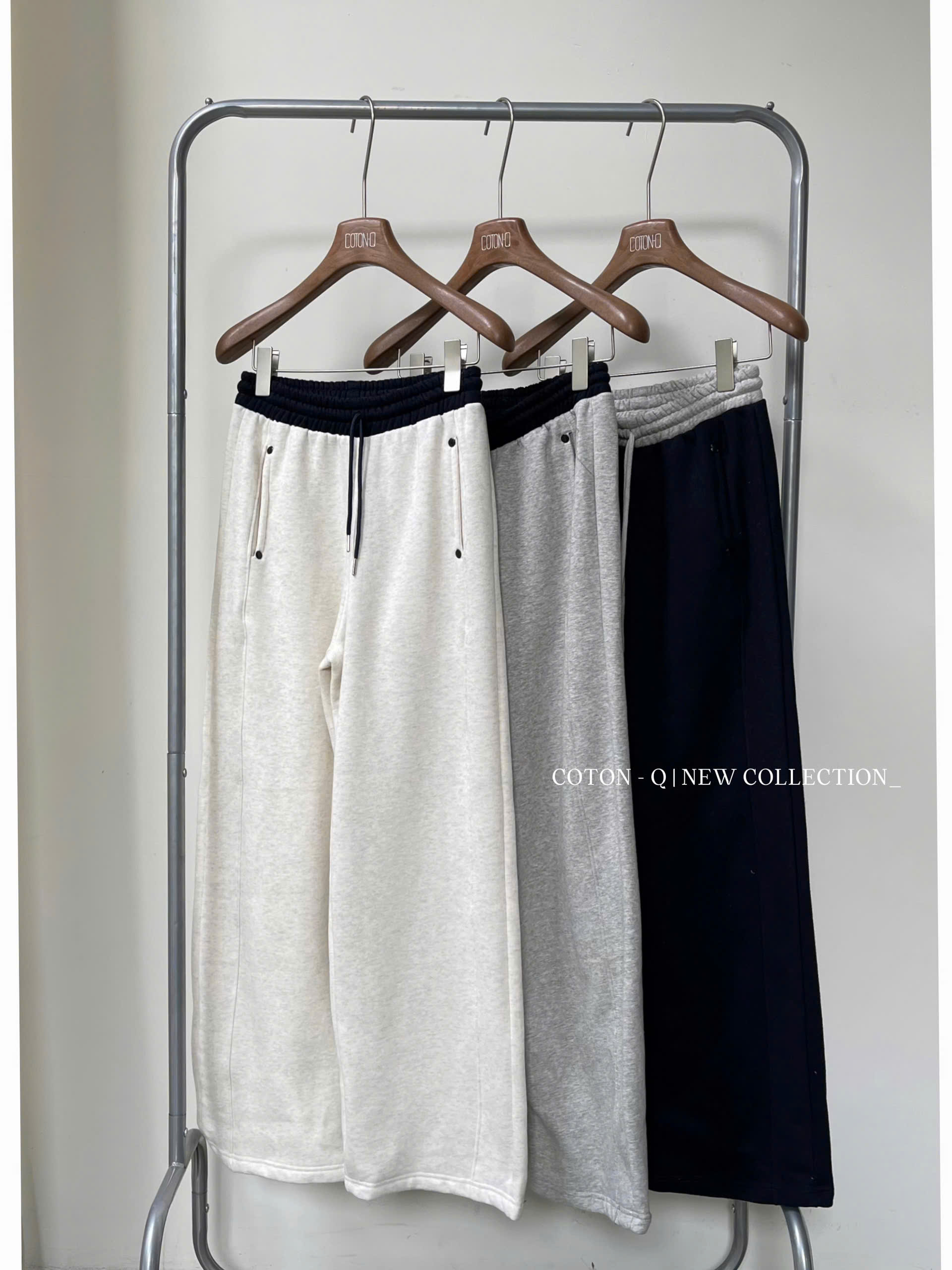 HQ42 Quần suông nỉ bông ( BE )