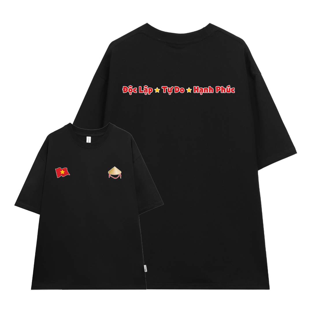 Áo thun Việt Nam tôi yêu form rộng 2212 Miucho cổ tròn vải cotton 4c 220gsm thoáng mát in mix_thumbnail_7