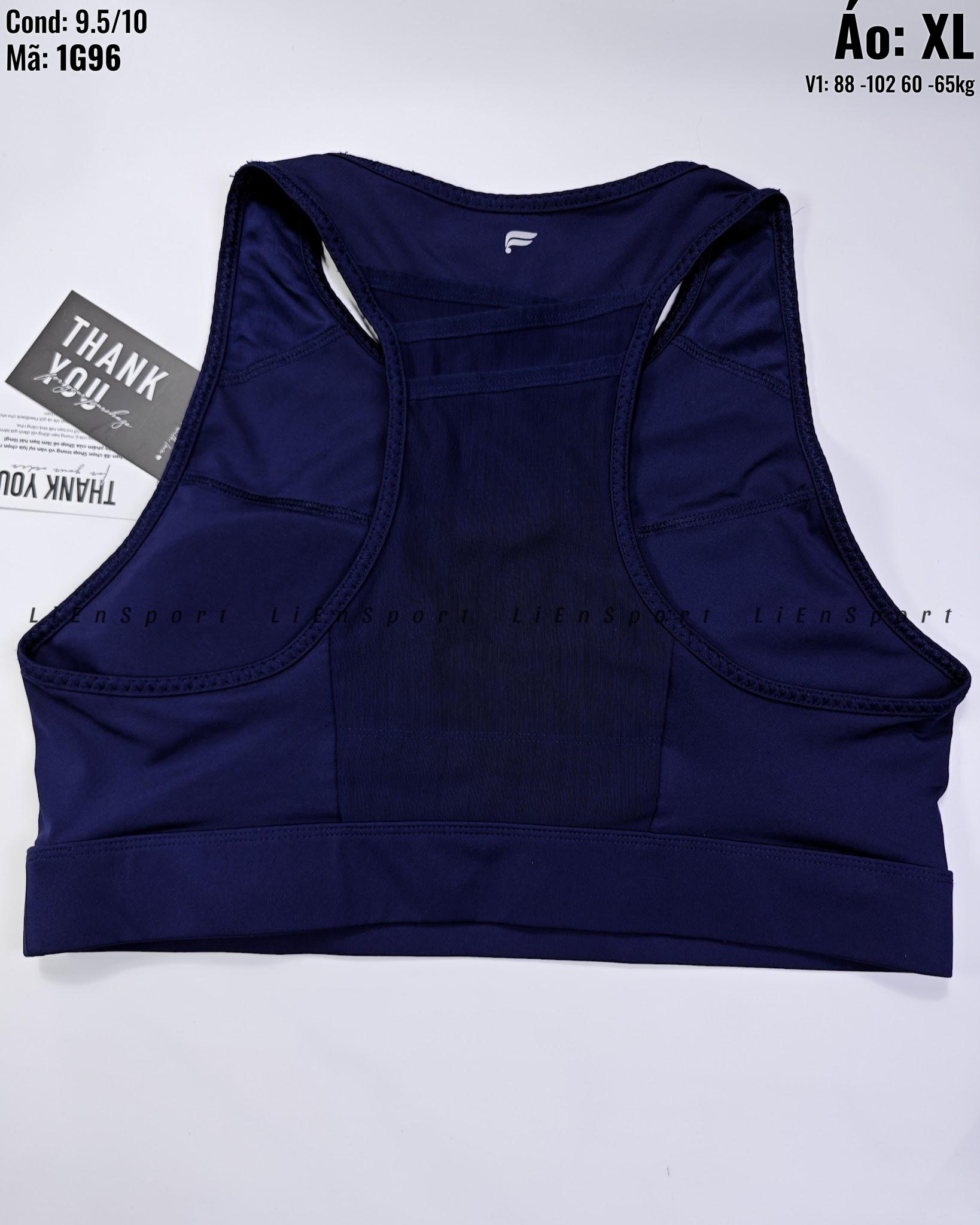 Áo bra thể thao Tank top Nữ Size XL Xanh navy Auth 2nd Racerback thoáng khí Co giãn tốt Nâng đỡ ngực Đệm lưng dày Phù hợp tập gym yoga chạy bộ Mã:1G96_thumbnail_1