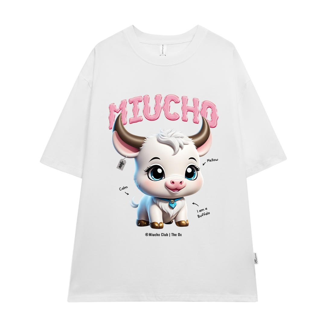 Áo thun form rộng 12 con giáp tuổi Sửu ATD1247 Miucho tay ngắn cổ tròn in mix_thumbnail_0