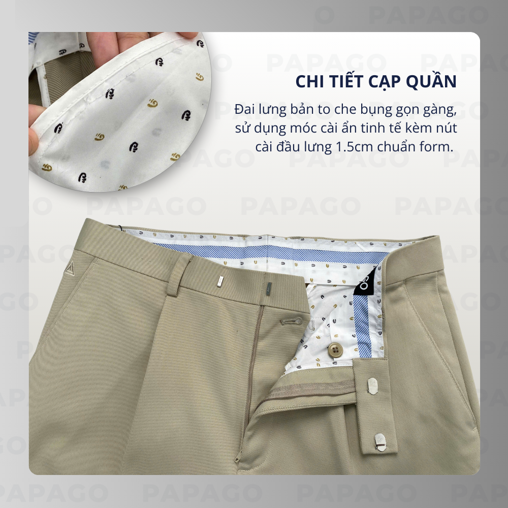 Quần tây nam trung niên PAPAGO, quần âu form suông co giãn nhẹ cho bố - P25QT002_thumbnail_2