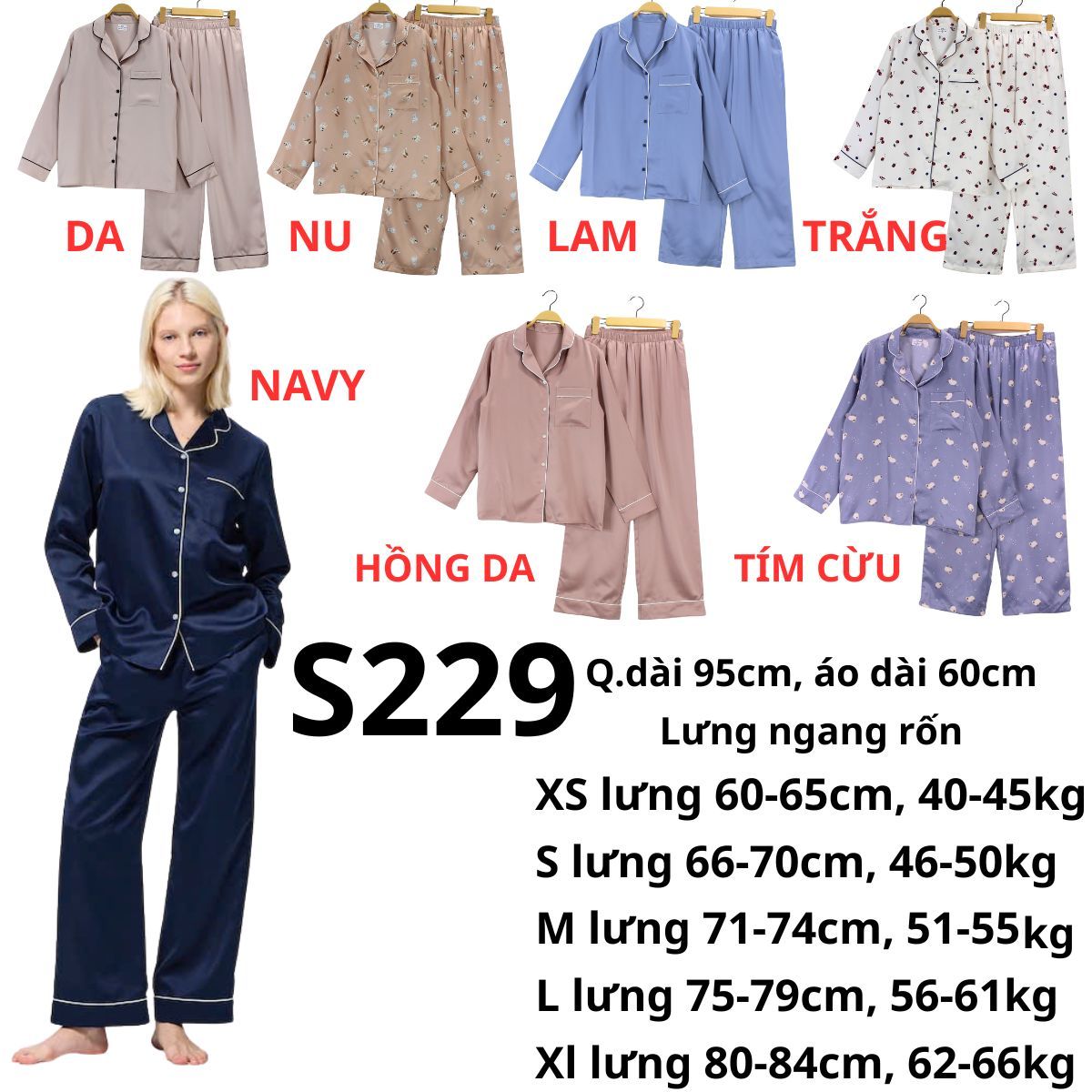 S229 - SET BỘ PIZAMA DÀI