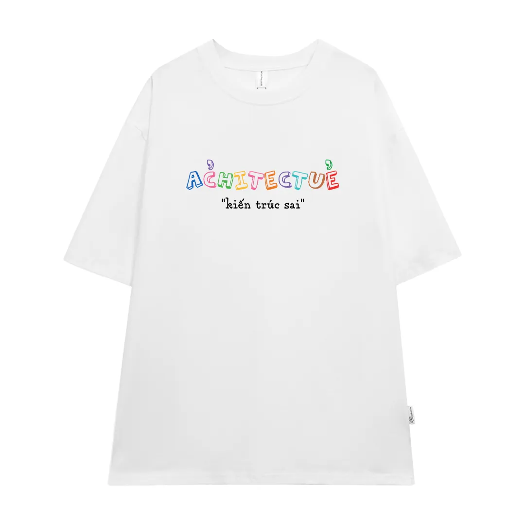 Áo thun nữ form rộng Miucho Club vải co giãn thoáng mát chữ kiểu Kiến trúc sai in typography 2863_thumbnail_0