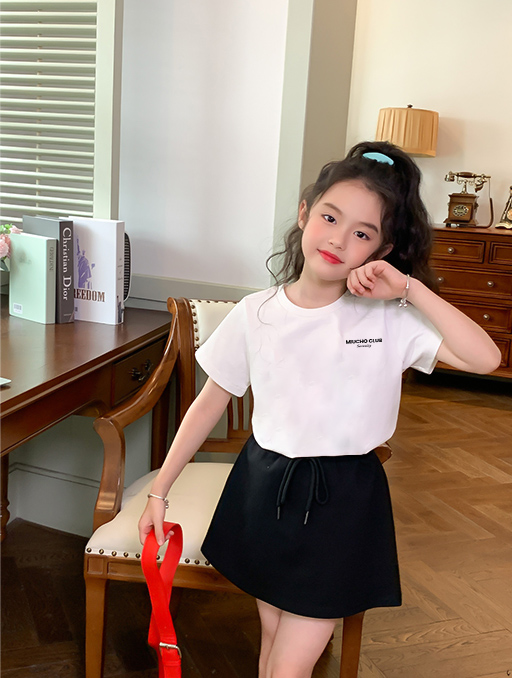 Áo thun trẻ em form rộng thoải mái AED1231 Miucho Kid tay ngắn vải cotton cổ tròn in typography_thumbnail_2