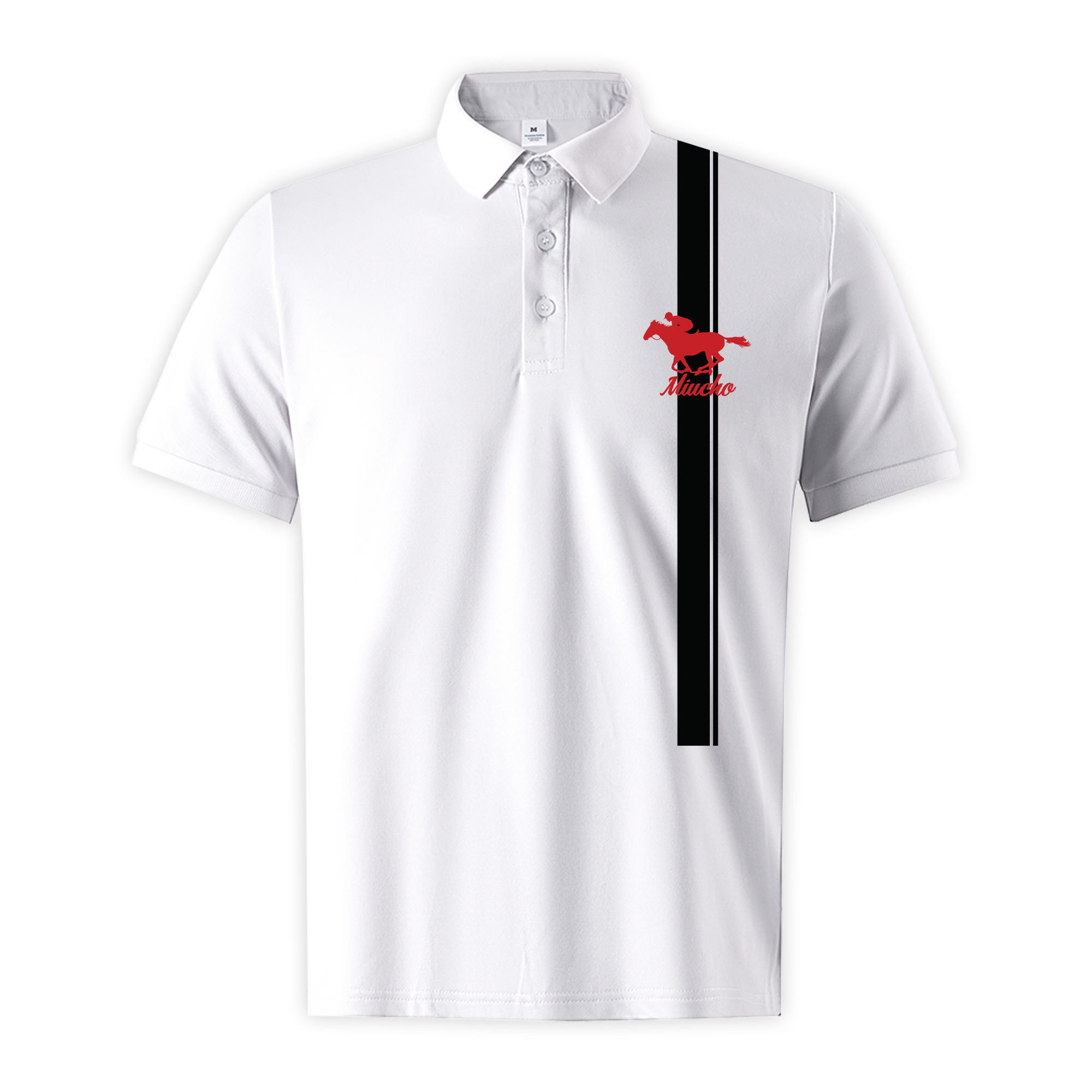 Áo polo nam phong cách vintage PLCSD2427 Miucho Iconic form vừa tay ngắn cổ trụ in artwork_thumbnail_0