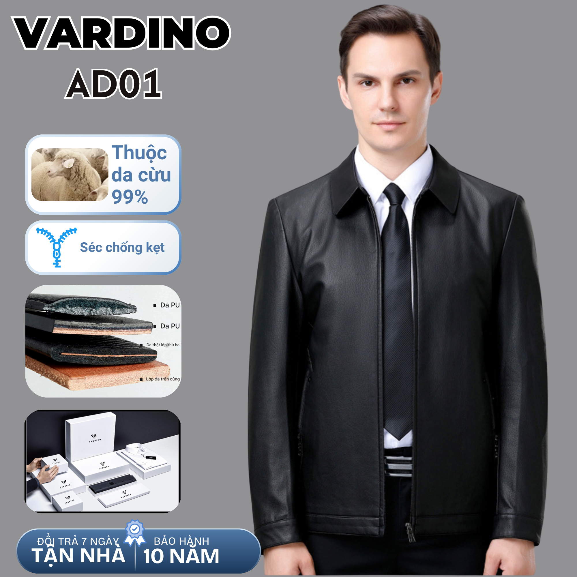 Áo khoác nam Vardino AD01