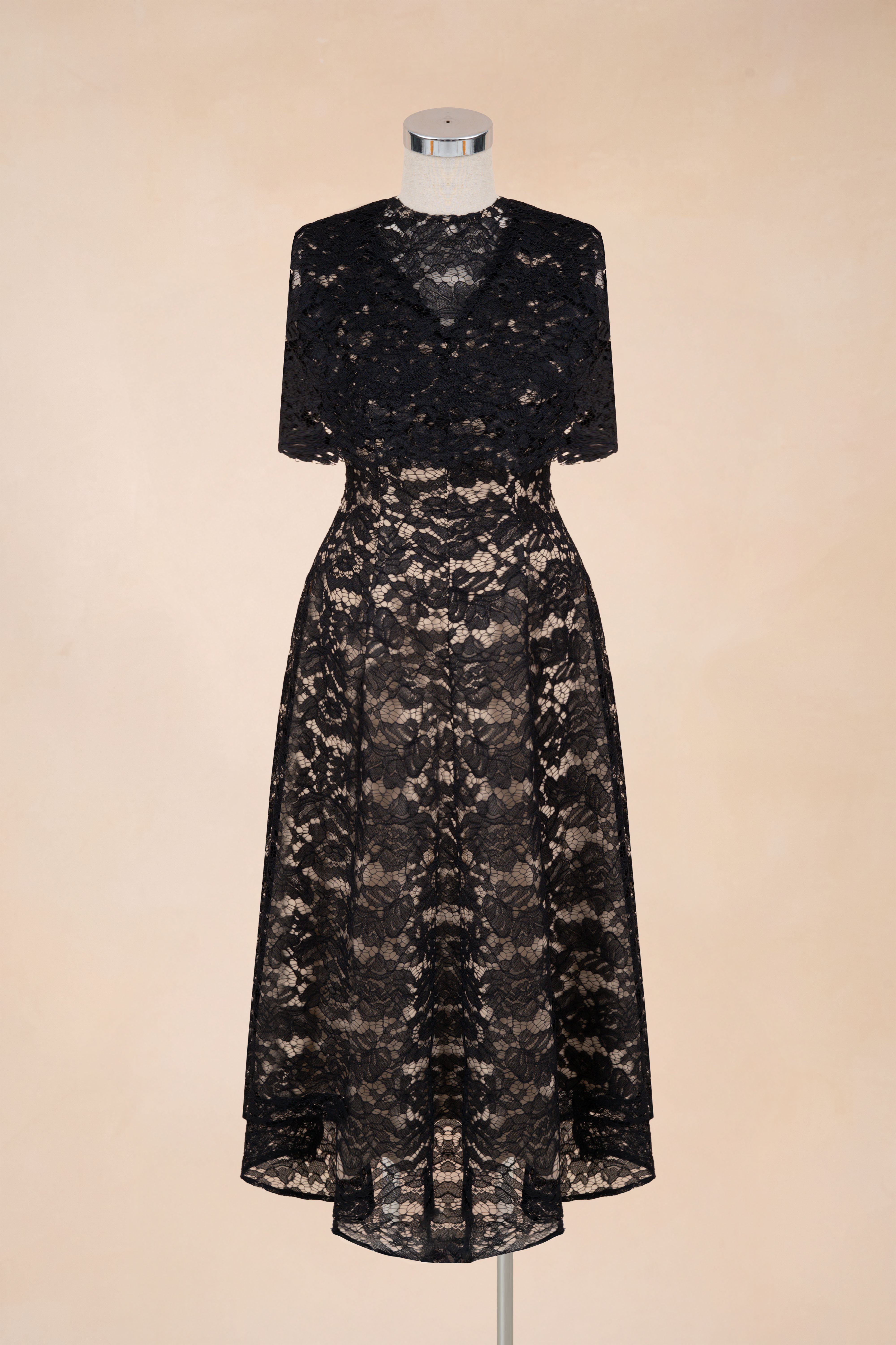 Đầm Xoè Ren Hoa Trùm Vai_thumbnail_5