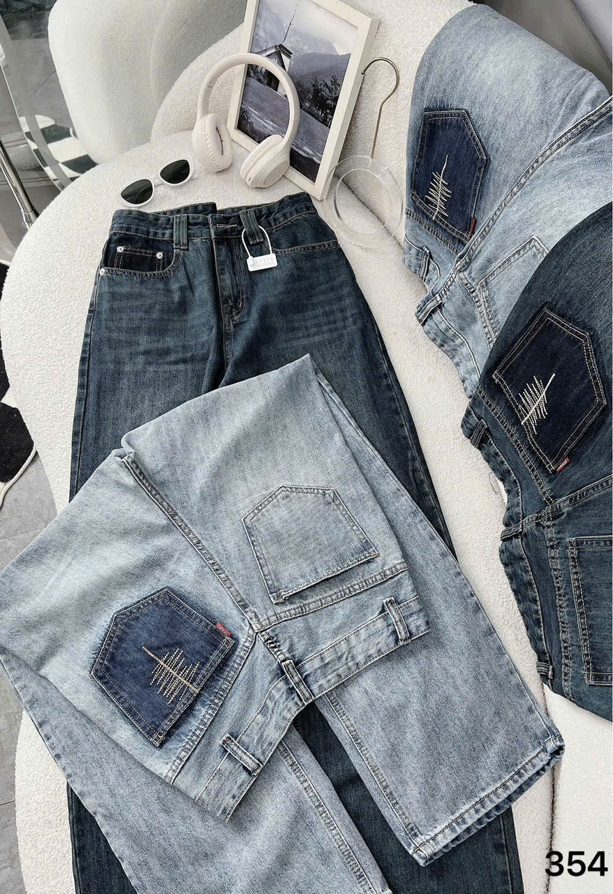 Quần suông jean thêu lưng cao kiểu QJ354 dành cho nàng béo mập từ 55-90kg_thumbnail_5