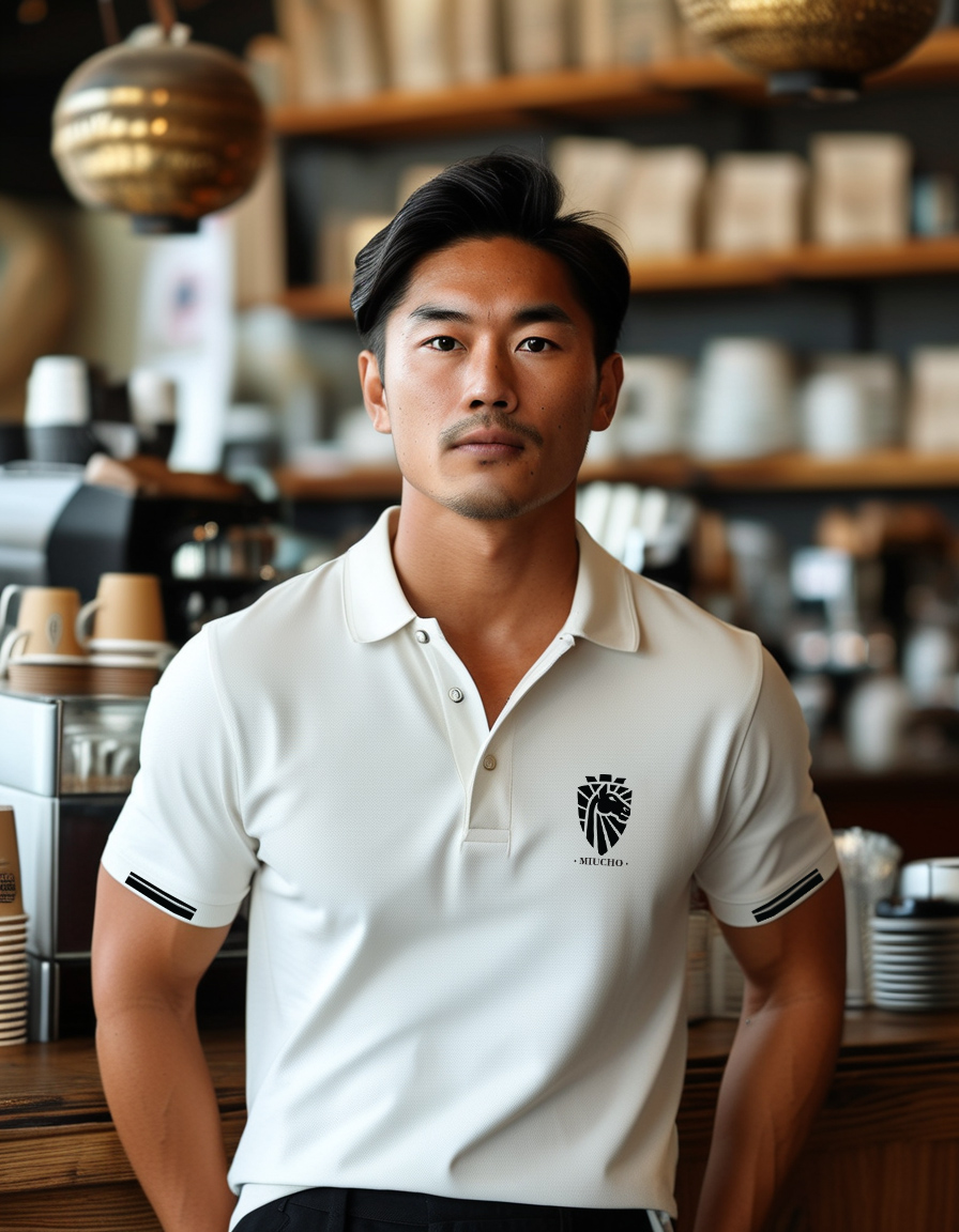 Áo polo nam form vừa regular vải cá sấu đứng form thoáng mát 1834 Miucho Iconic in basic_thumbnail_3