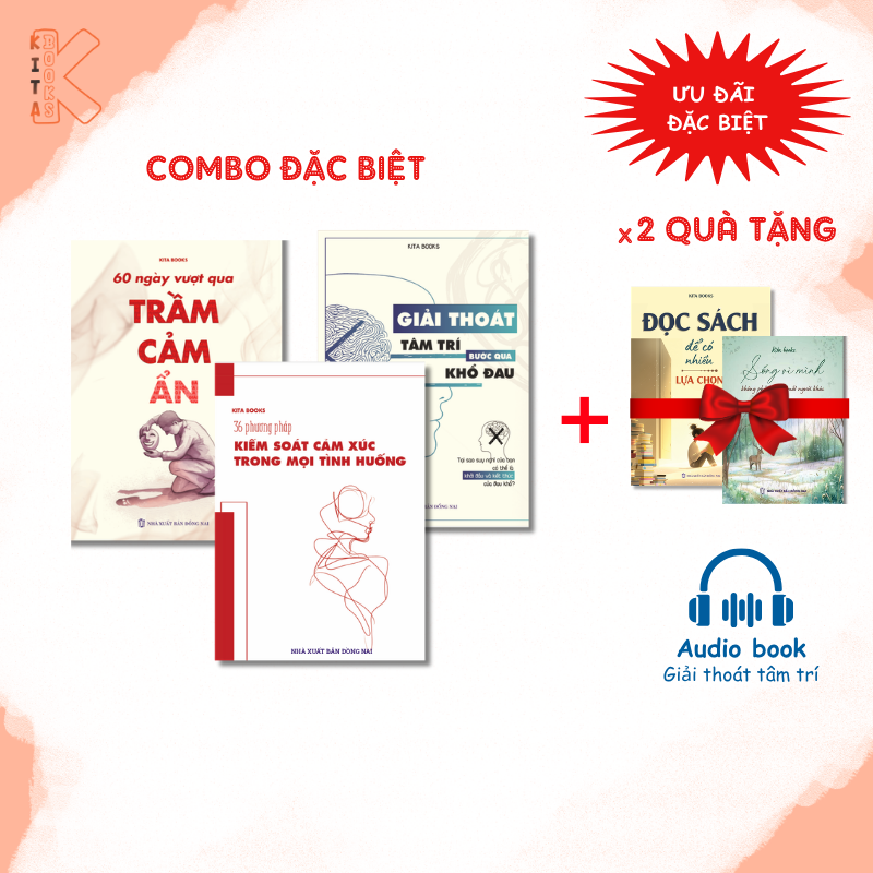 (COMBO ĐẶC BIỆT) TRỌN BỘ GIẢI TỎA CẢM XÚC 3 CUỐN + QUÀ
