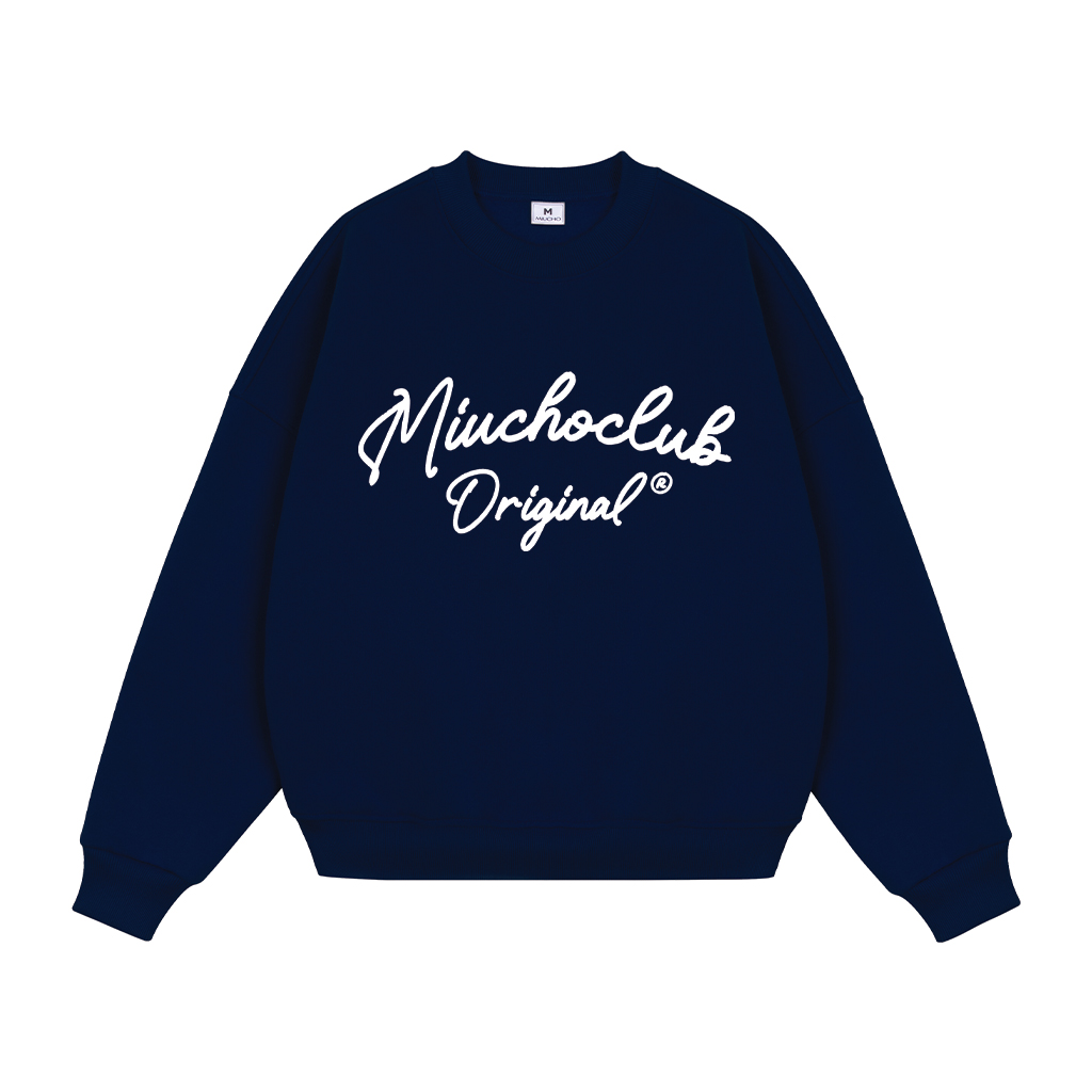 Áo sweater nữ form boxy 1911 Miucho cổ tròn vải nỉ bông 350 GSM dày dặn in basic_thumbnail_8