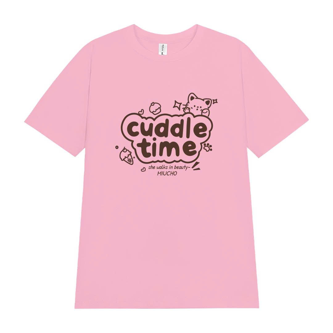 Áo thun nữ form vừa regular dáng ngắn cổ tròn ARD2288 Miucho vải cotton co giãn thoáng mát in mix_thumbnail_11