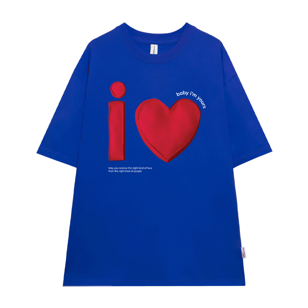 Áo thun cặp đôi couple trái tim from rộng ATD1373 Miucho vải cotton thoáng mát cổ tròn in mix_thumbnail_19