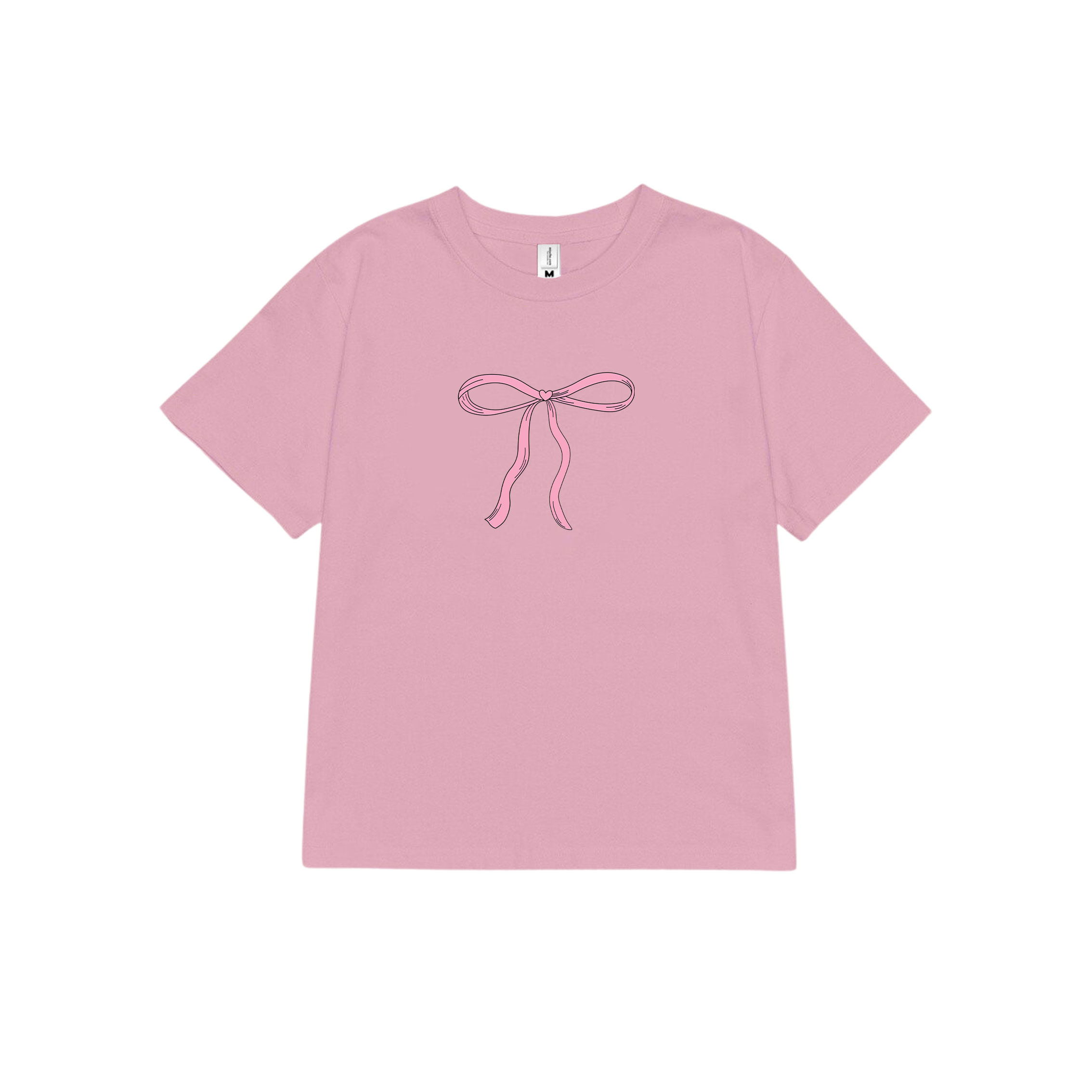 Áo thun baby tee hình nơ form ôm xinh xắn ABD1077 Miucho tay ngắn Cổ tròn hotrend in artwork